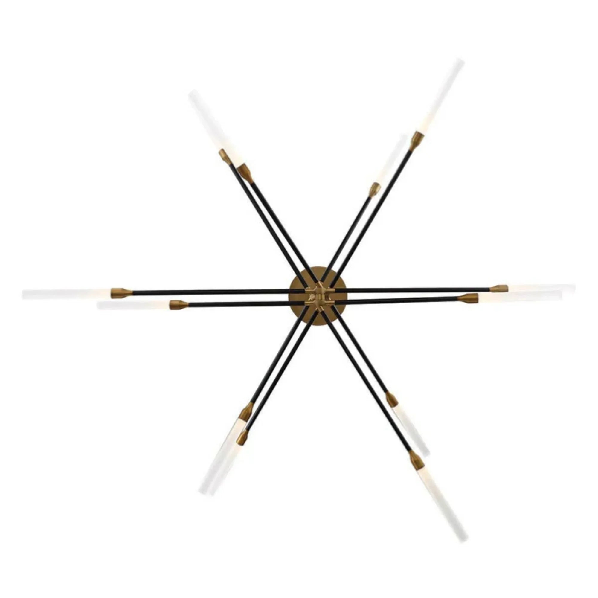 Houdini 36" LED Pendant, Black/Aged Brass Finish - Bees Lighting