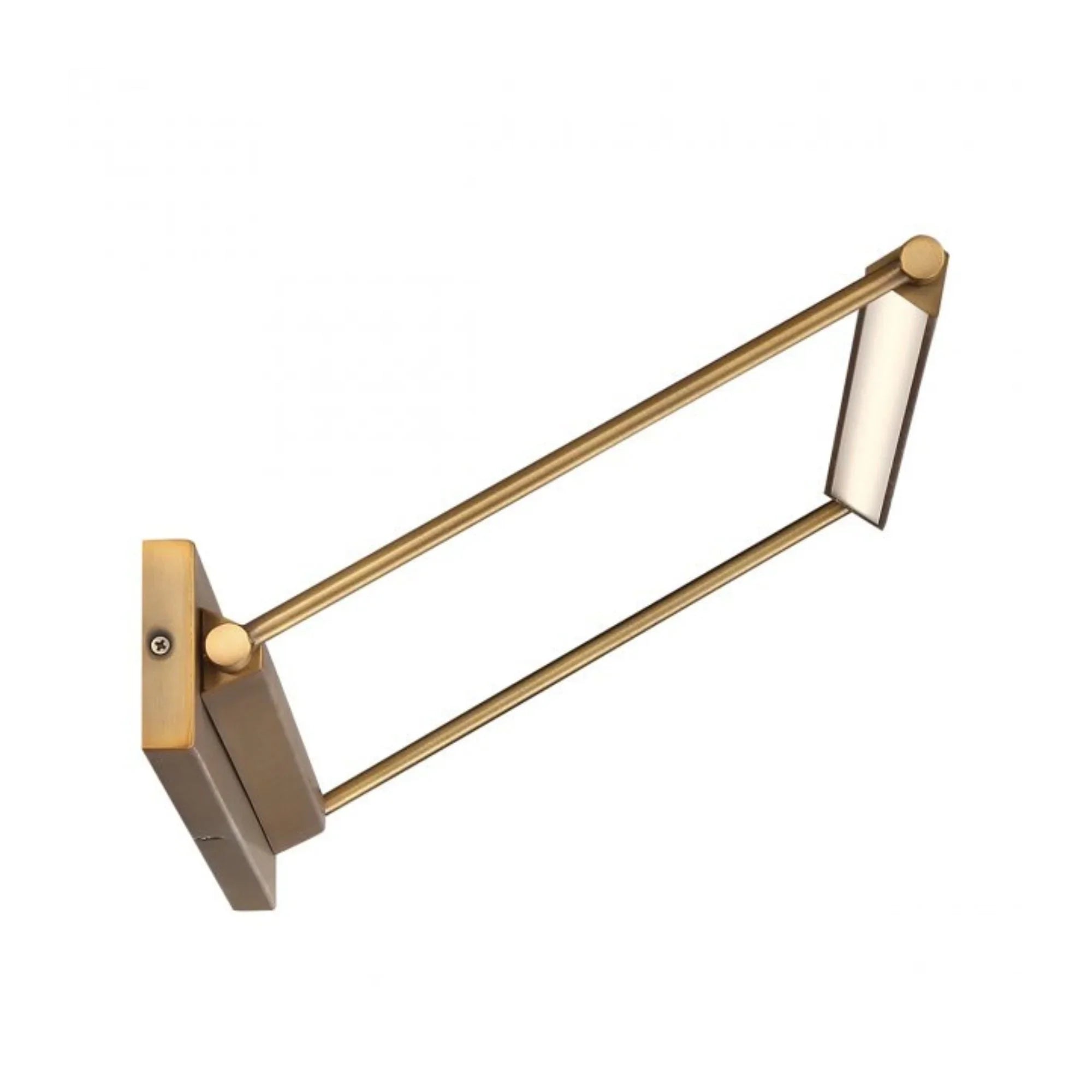 Hudson 17" LED Picture Light, Aged Brass Finish - Bees Lighting