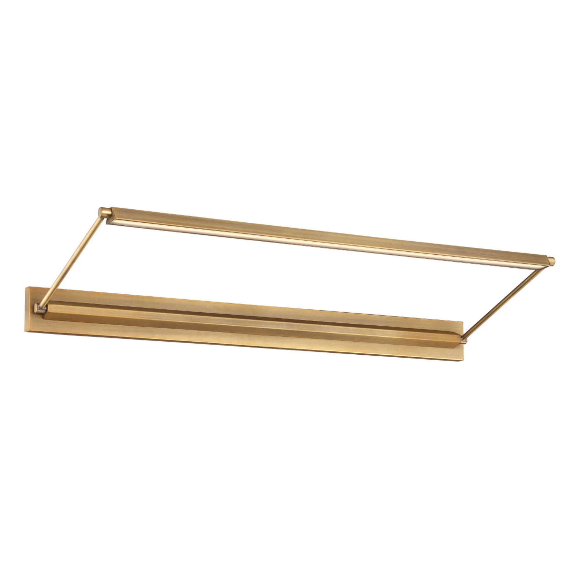 Hudson 34 in. Rotating LED Picture Light 3000K Aged Brass Finish