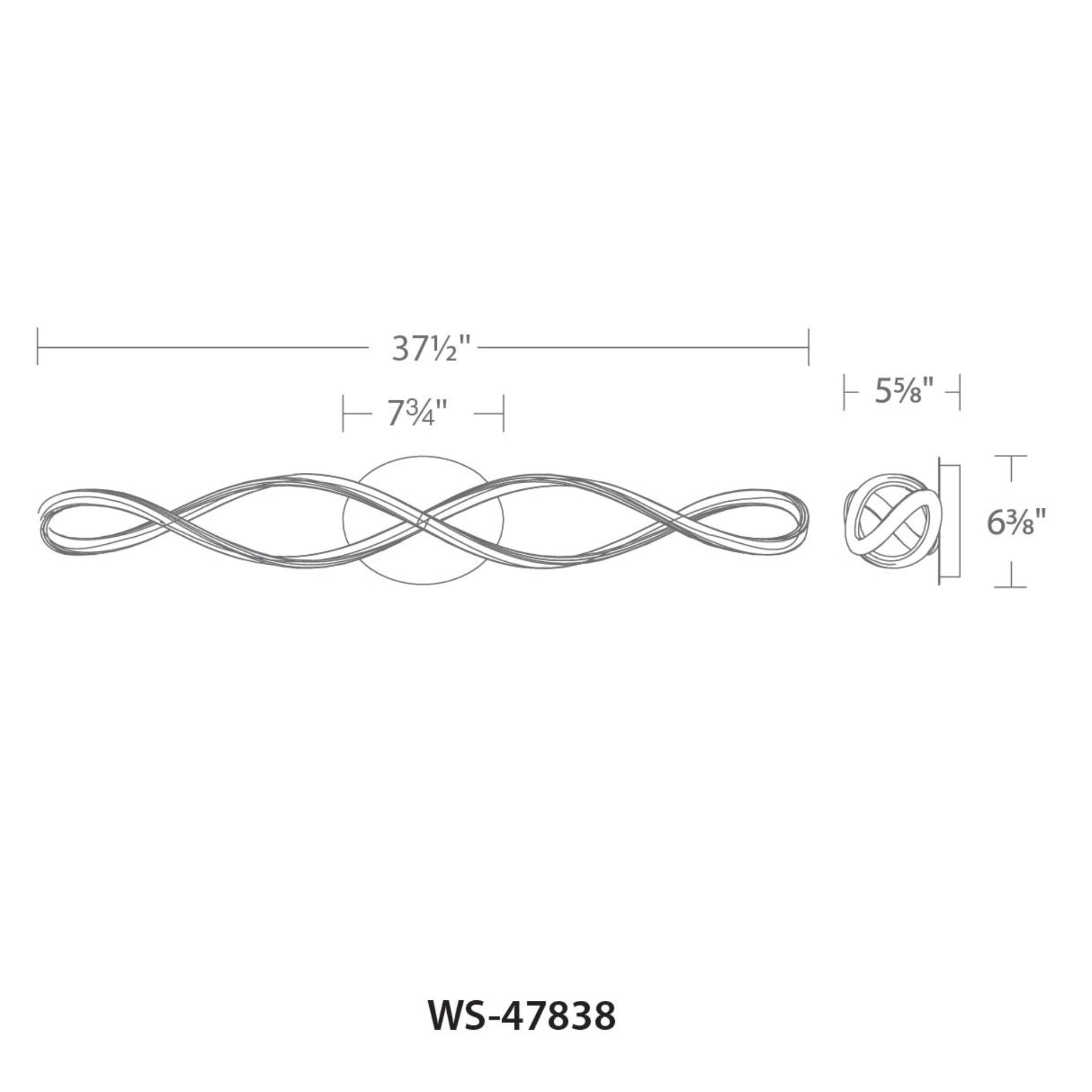 Interlace 38 in. LED Bath Bar 1637 Lumens 3000K Chrome Finish