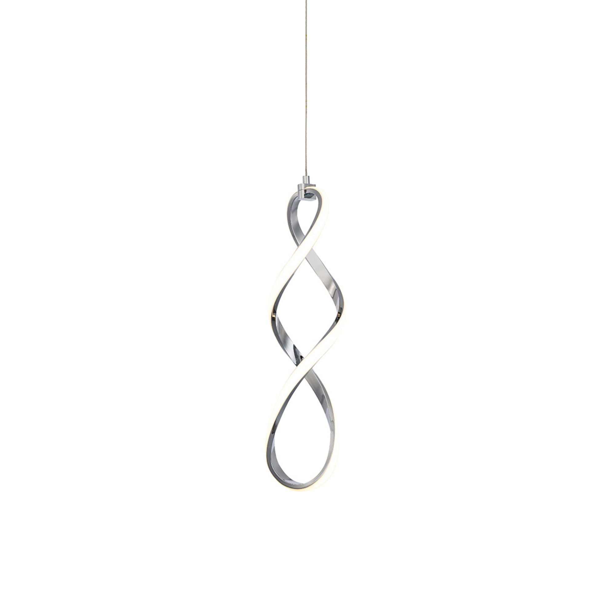 Interlace 6 in. LED Pendant Light Chrome Finish