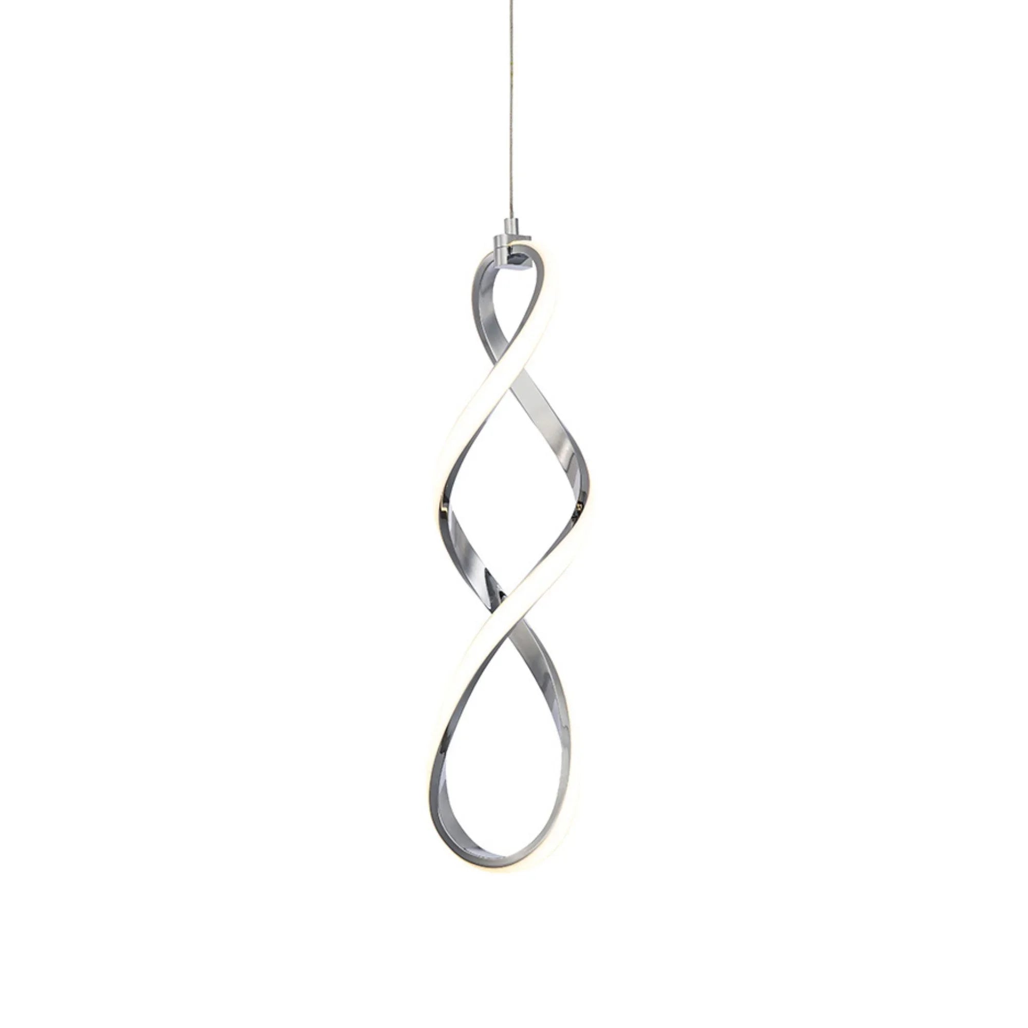 Interlace 21" LED Pendant, Chrome Finish