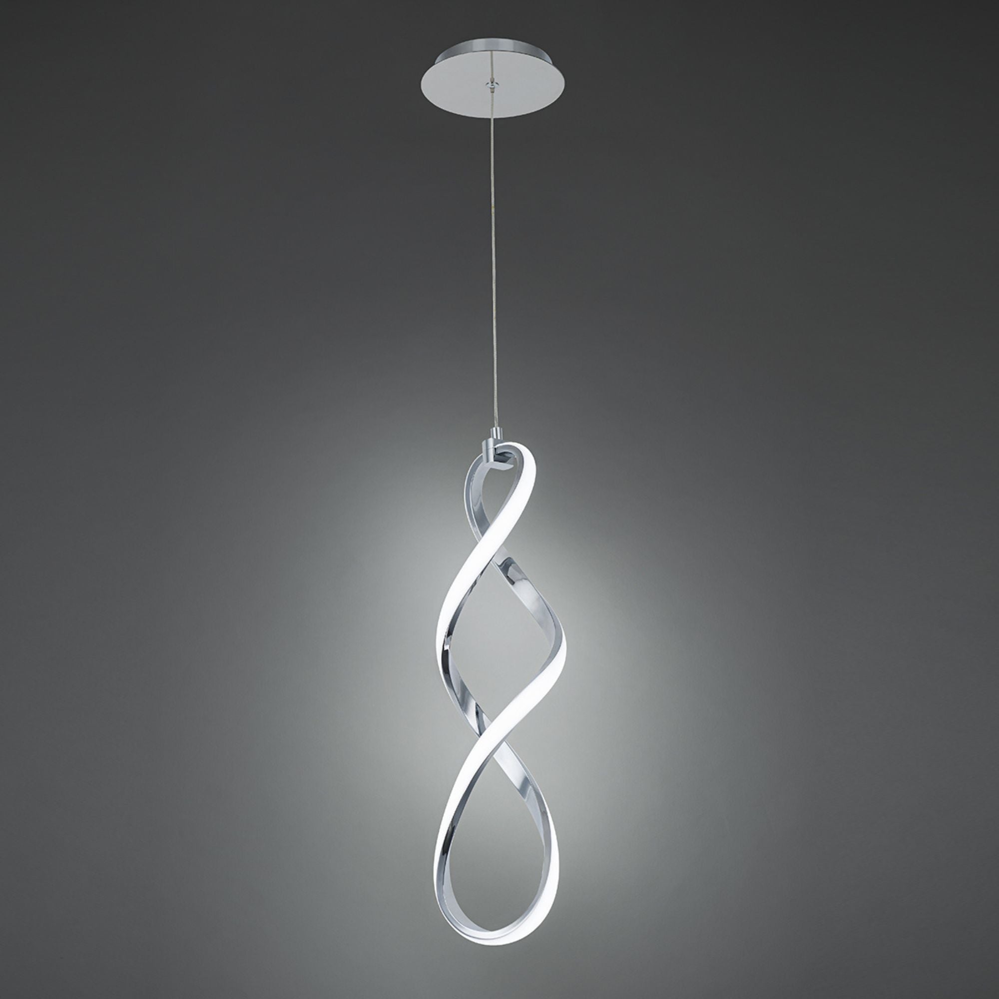 Interlace 6 in. LED Pendant Light Chrome Finish