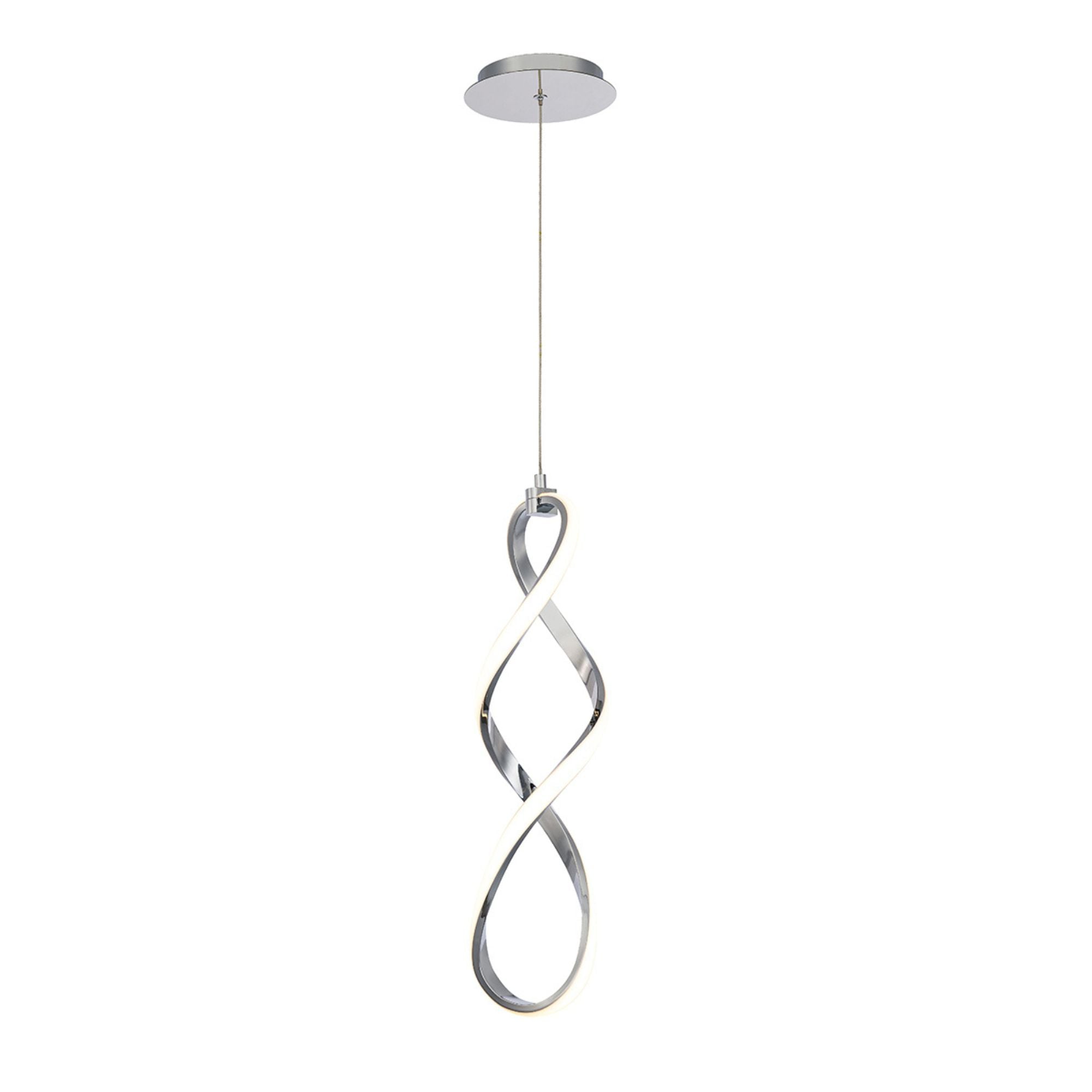 Interlace 6 in. LED Pendant Light Chrome Finish