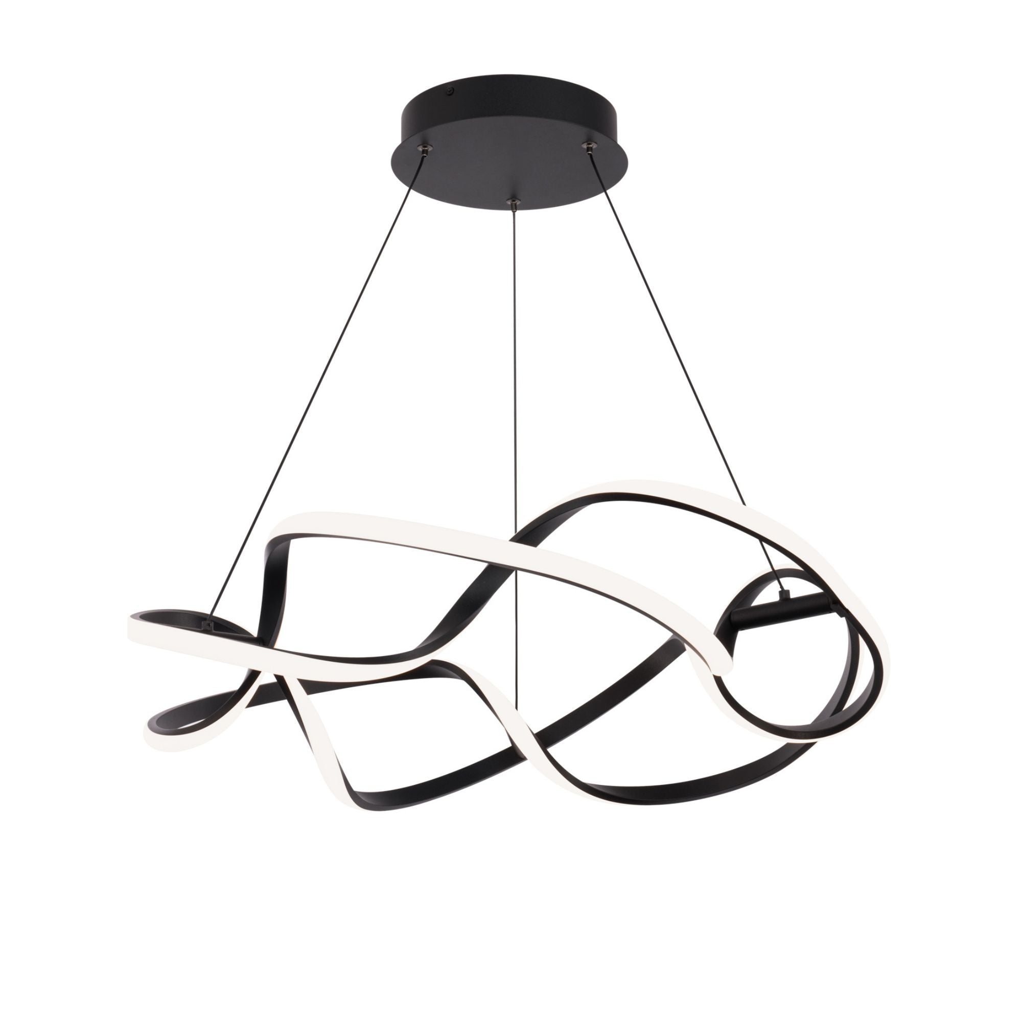 Interlace 28 in. LED Pendant Light Black finish