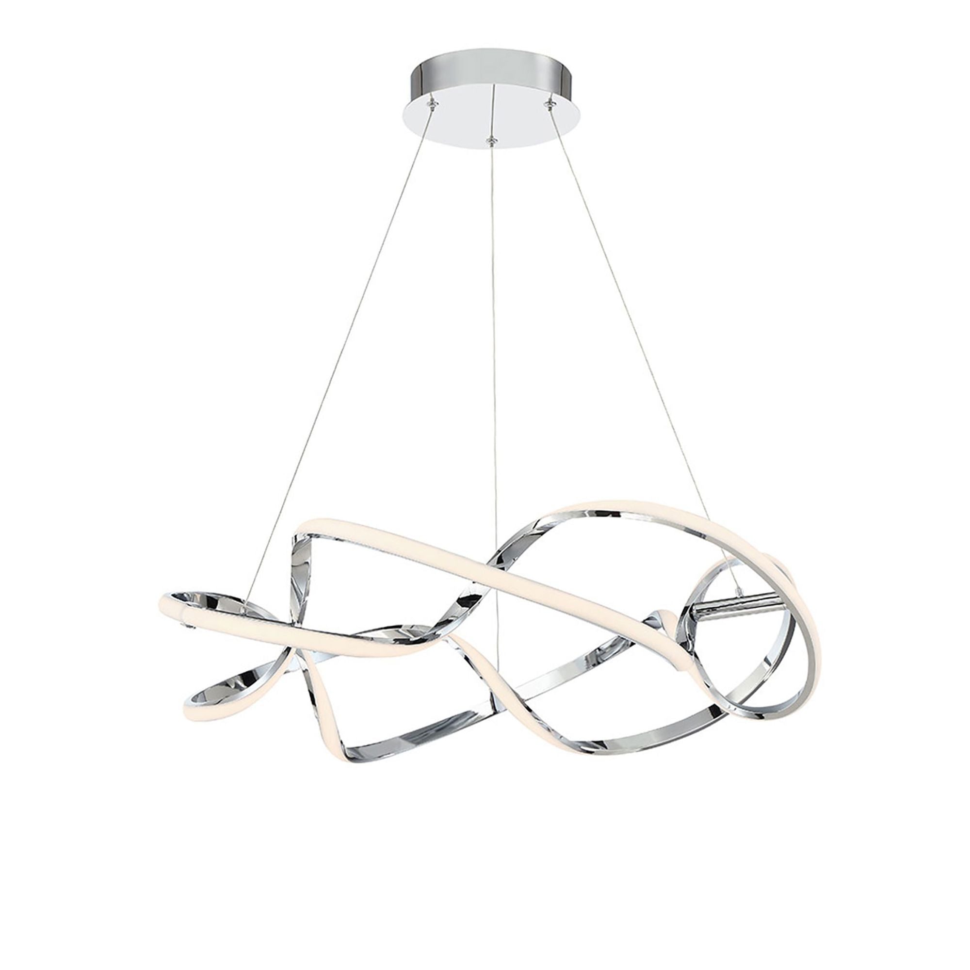 Interlace 28 in. LED Pendant Light Chrome Finish