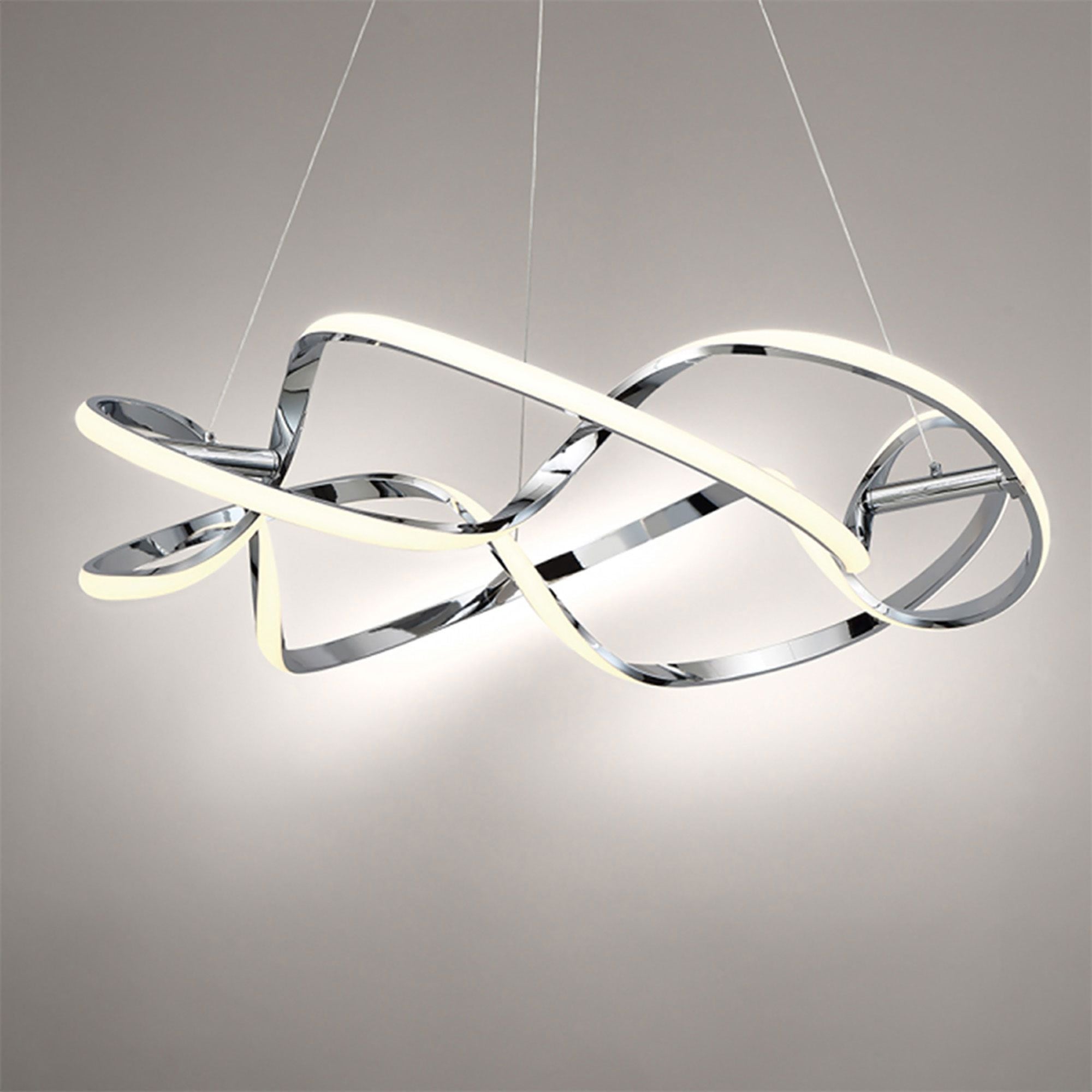 Interlace 28 in. LED Pendant Light Chrome Finish