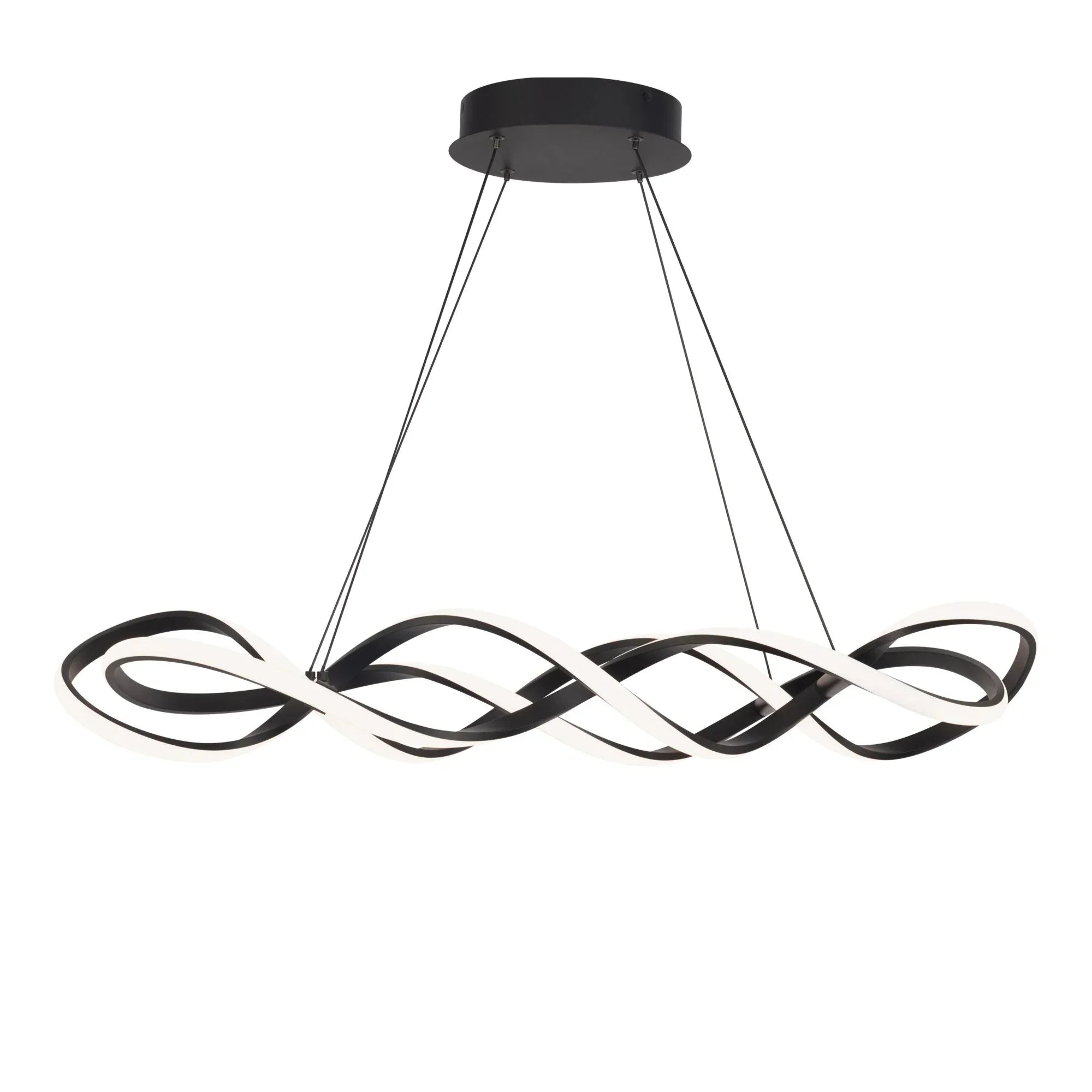 Interlace 39" LED Pendant, Black Finish