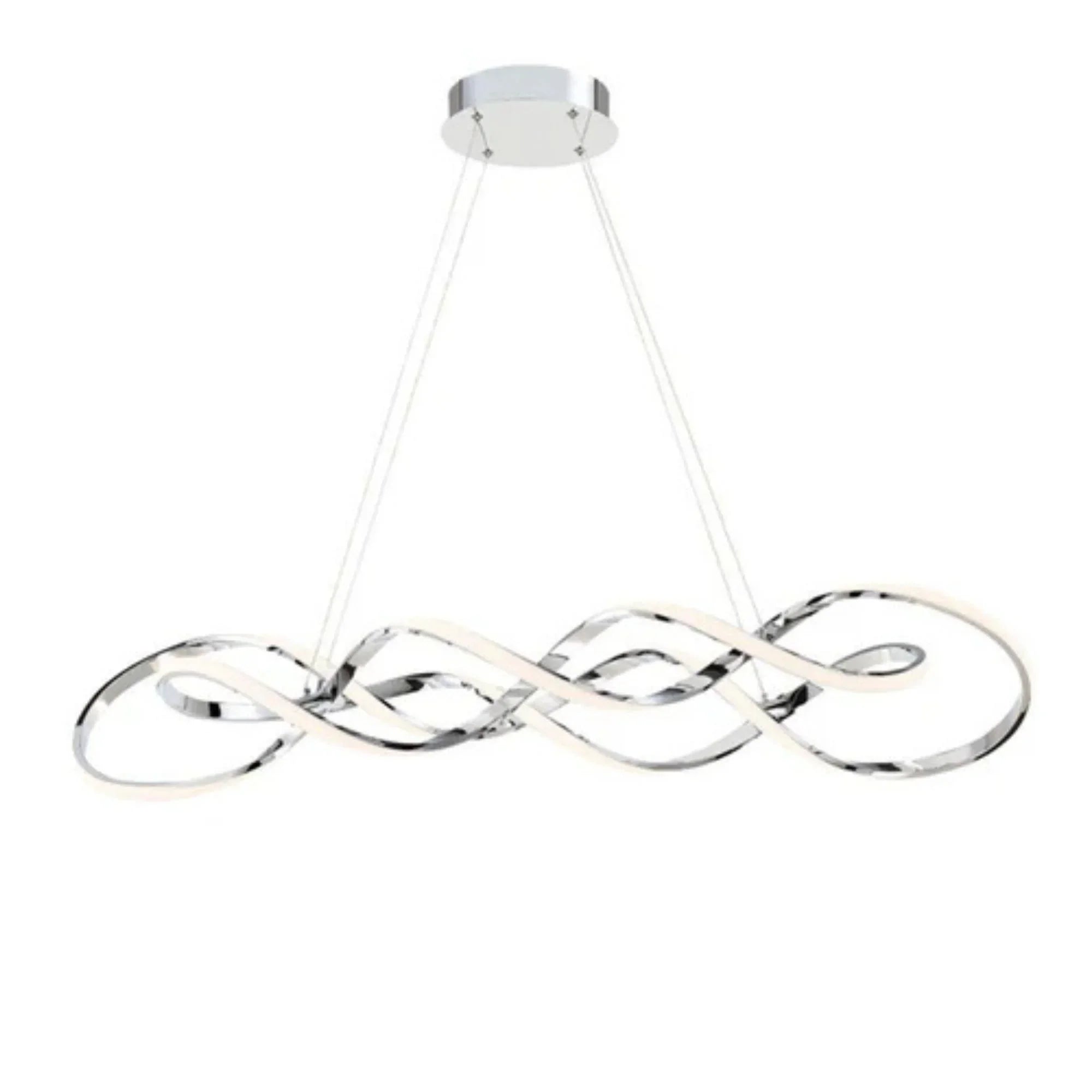 Interlace 39" LED Pendant, Chrome Finish