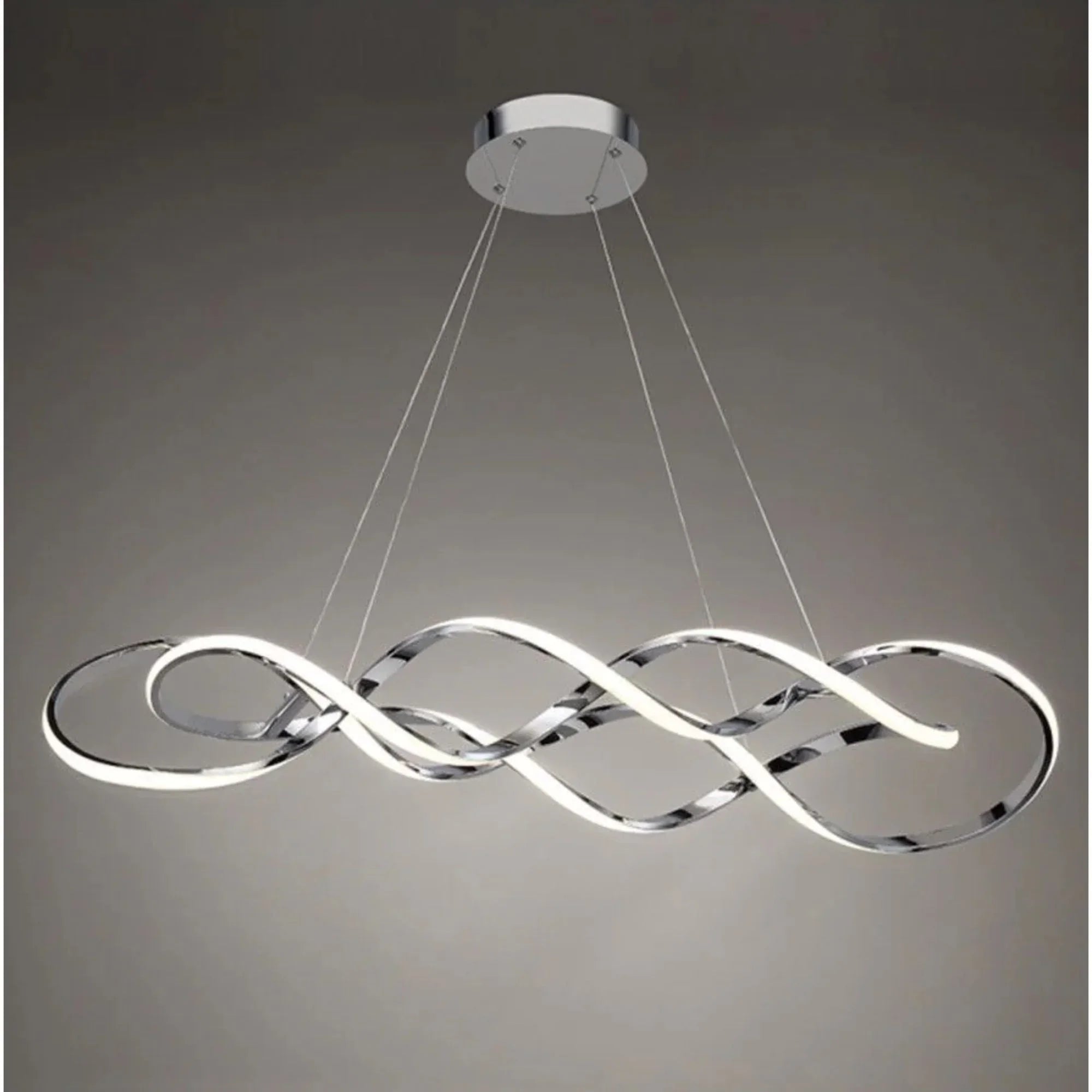 Interlace 39" LED Pendant, Chrome Finish - Bees Lighting