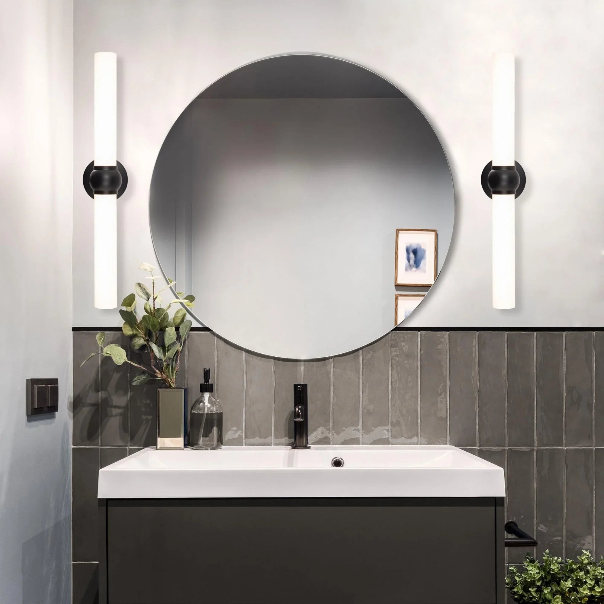 Juliet 27" LED Bathroom Vanity, Black Finish - Bees Lighting