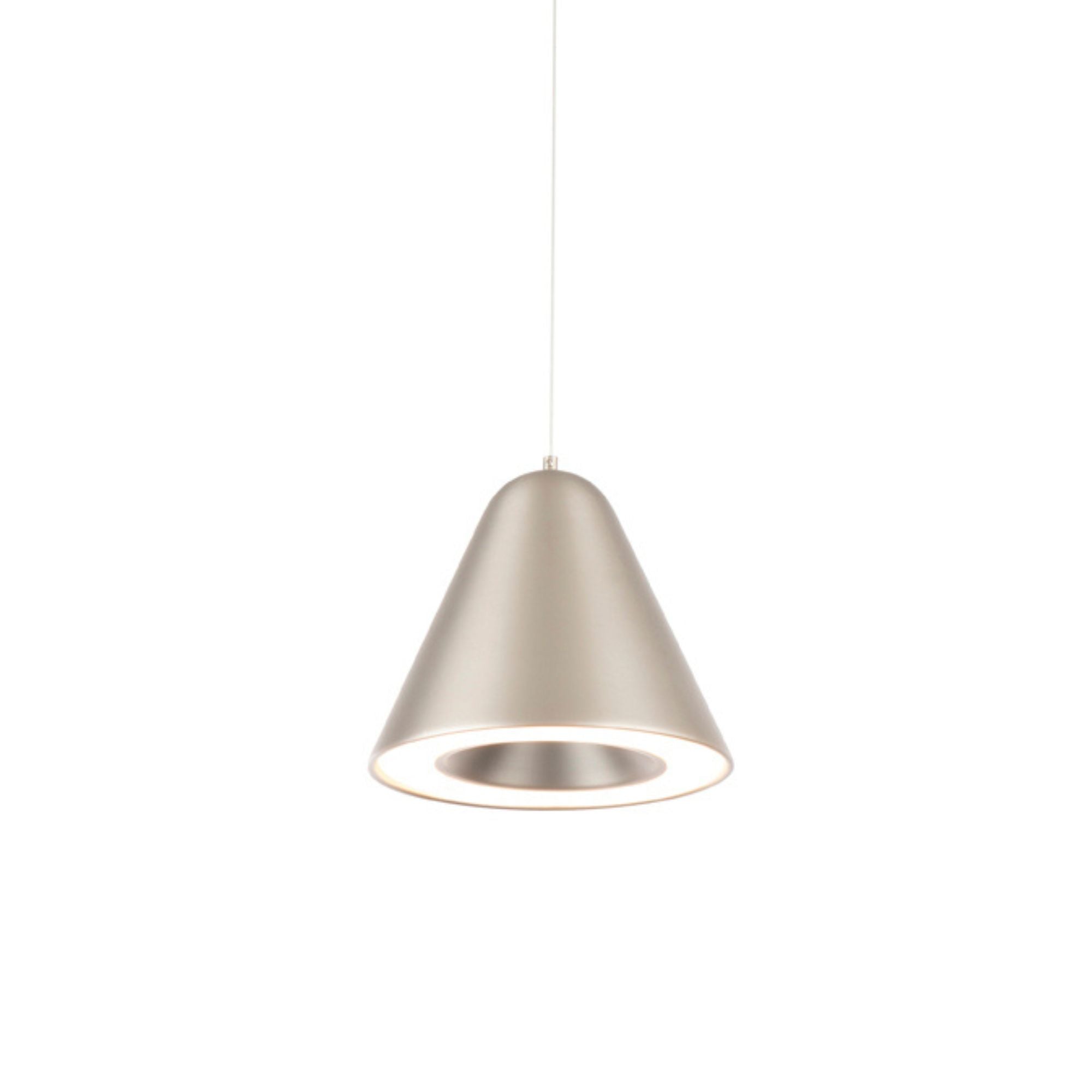 Kone 6 in. LED Pendant Light Nickel Finish