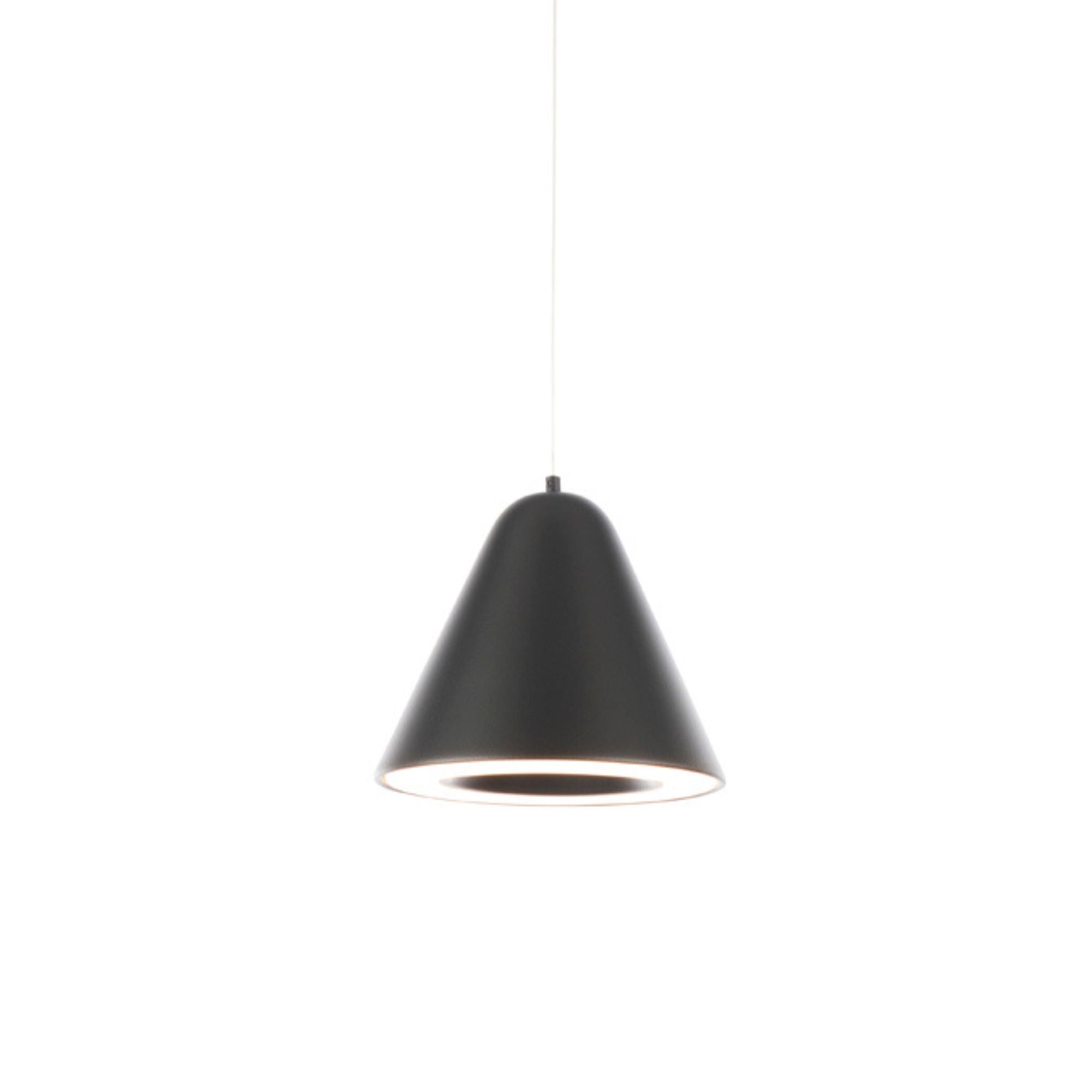 Kone 6 in. LED Pendant Light Title 24 Black Finish