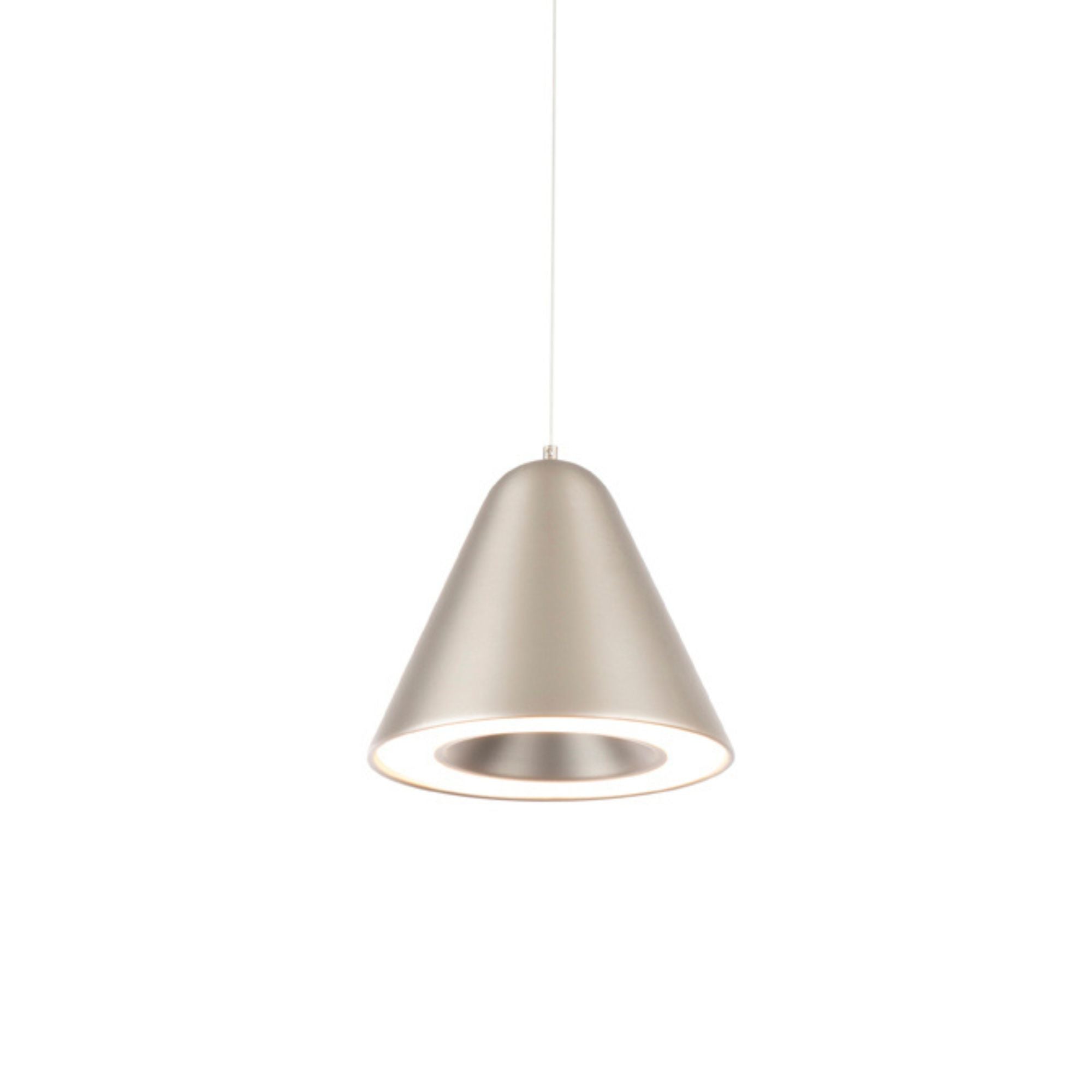 Kone 6 in. LED Pendant Light Title 24 Nickel Finish