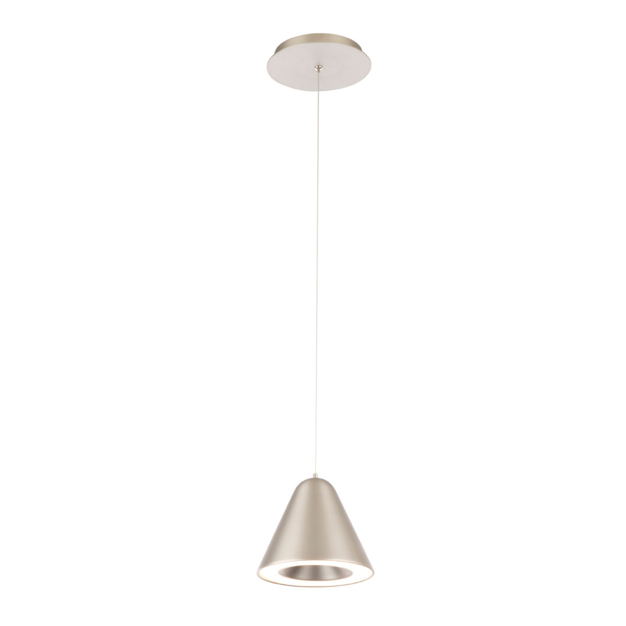 Kone 6 in. LED Pendant Light Title 24 Nickel Finish
