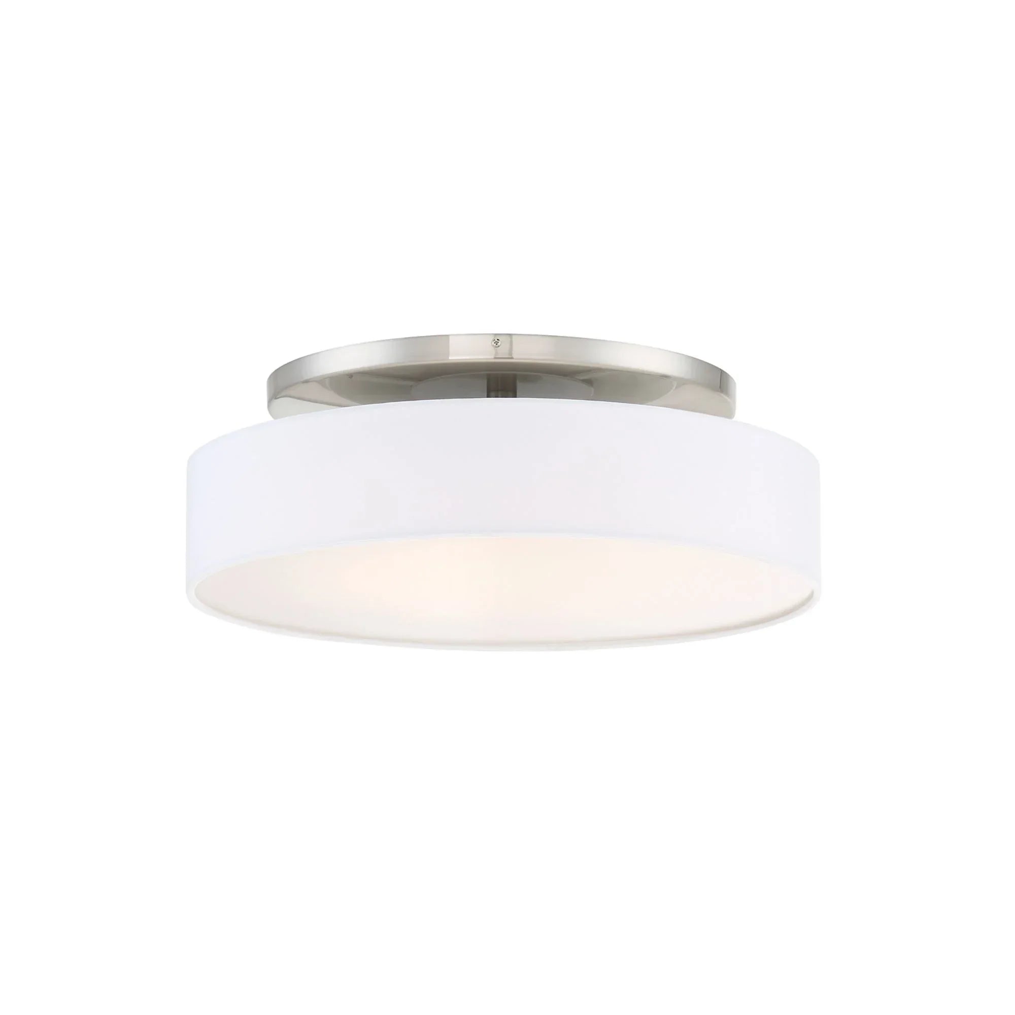 Manhattan 14" LED Semi-Flush Mount, Brushed Nickel Finish