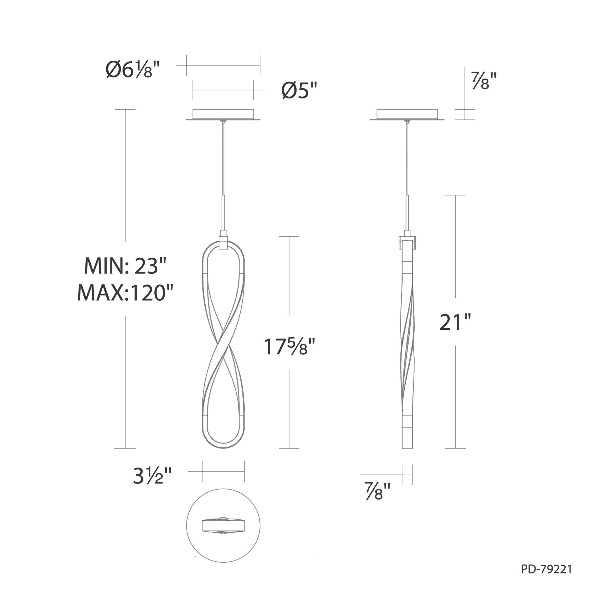 Marise 4 in. LED Pendant Light Chrome Finish