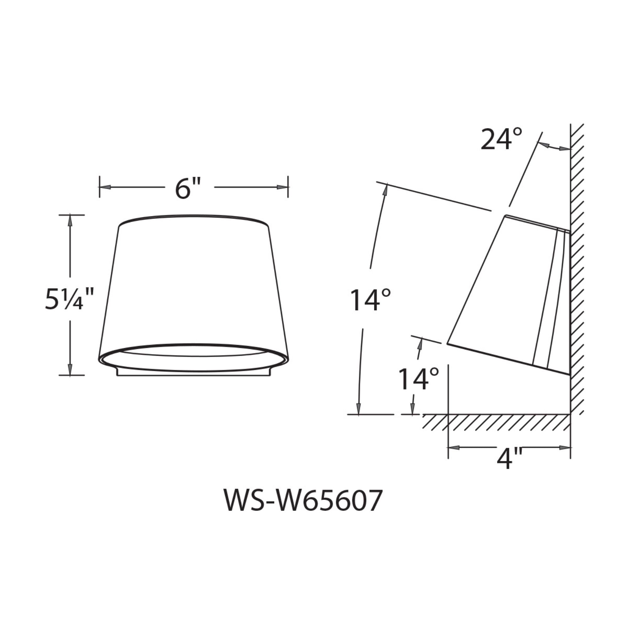 Mod 6 in. LED Outdoor Wall Sconce 3000K Black Finish