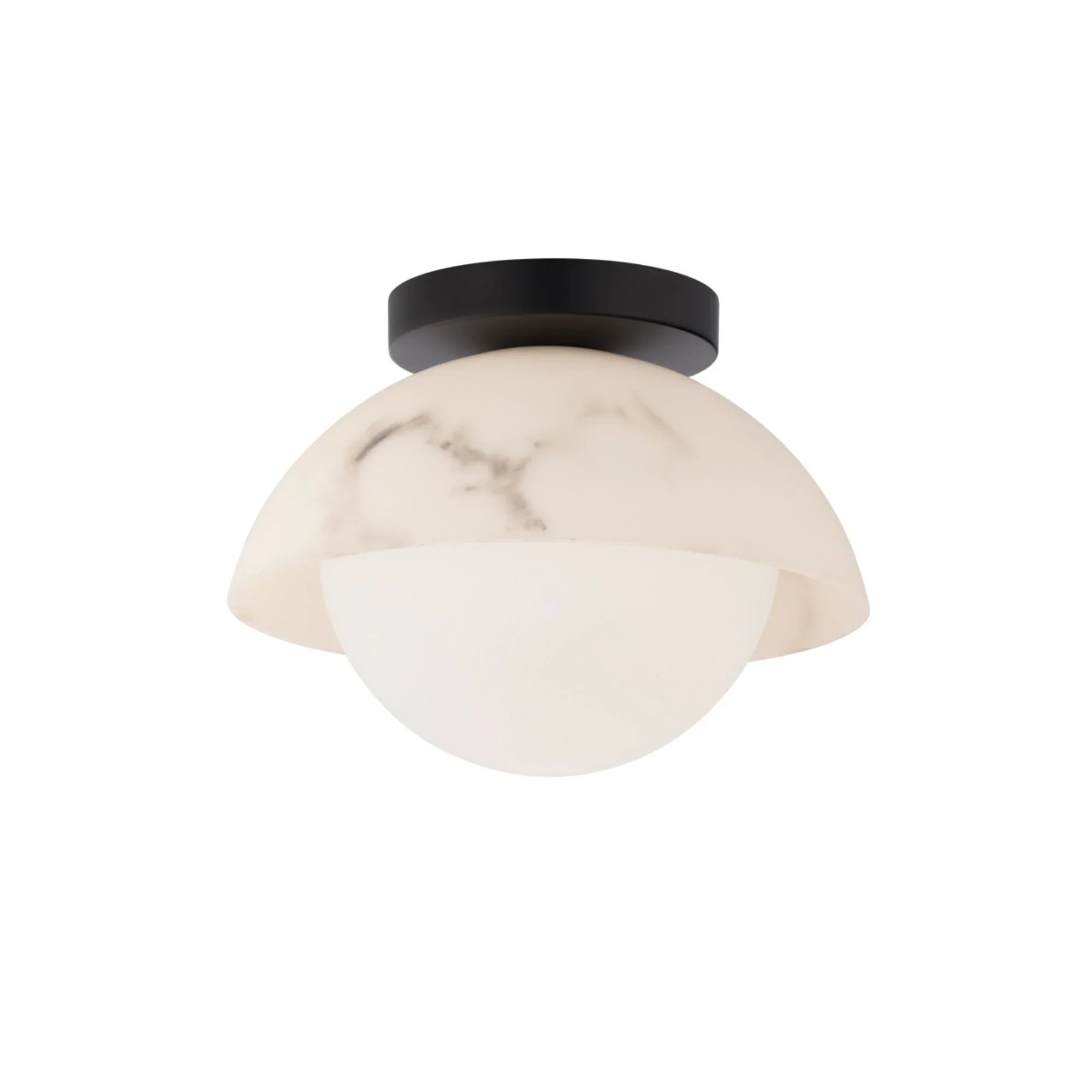 Moonstone 10" LED Flush Mount, Black Finish