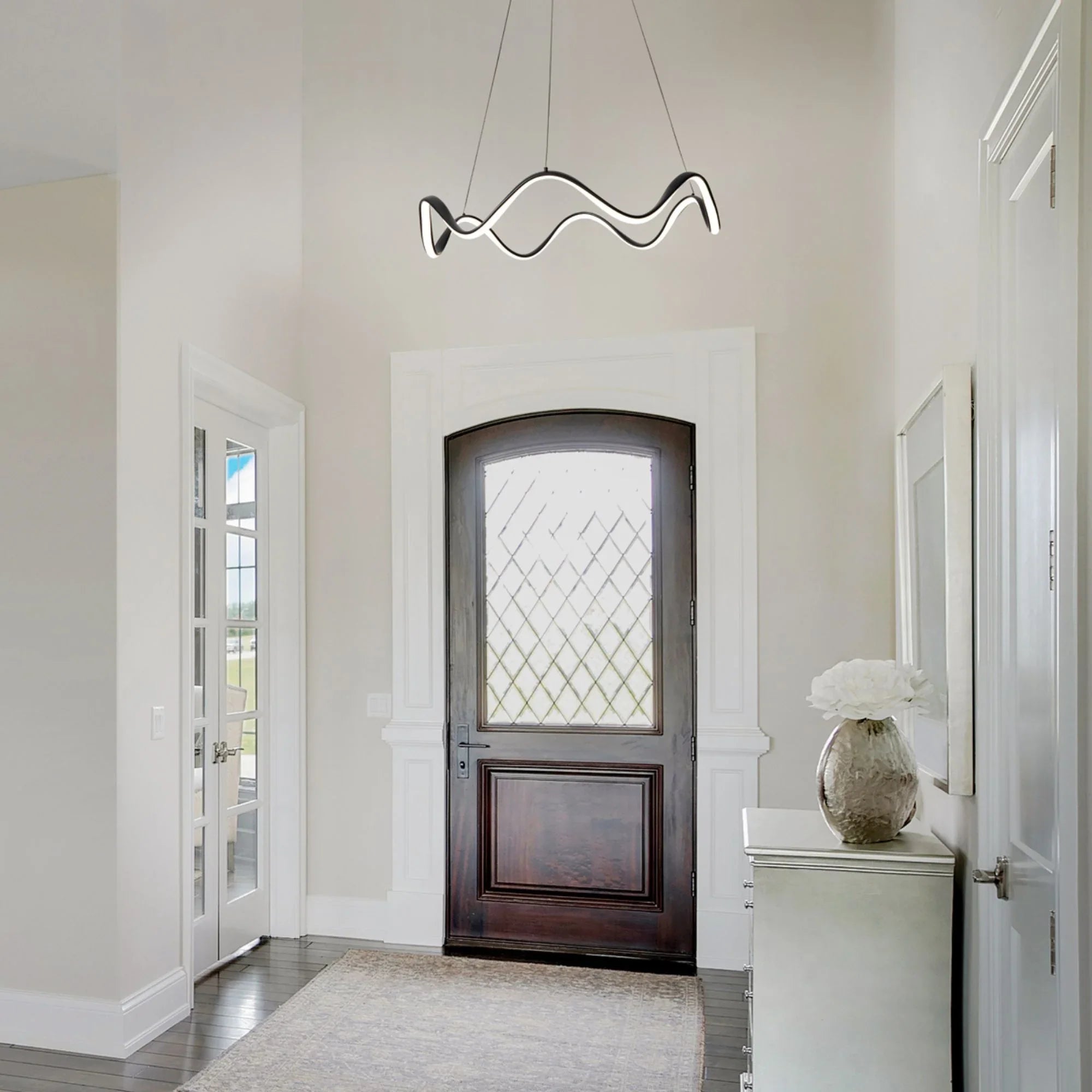 Morae 30" LED Pendant, Black Finish - Bees Lighting