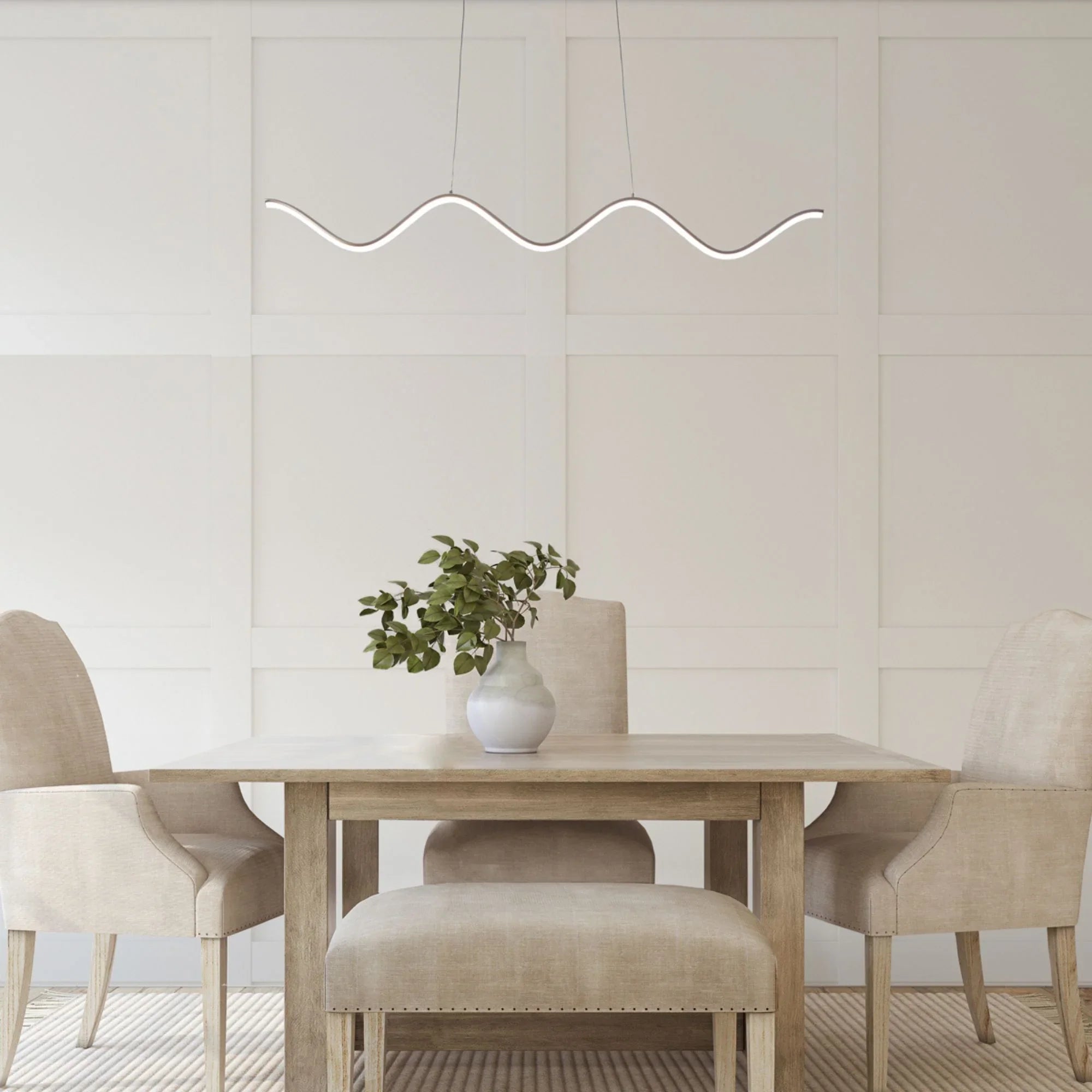 Morae 44" LED Pendant, Black Finish - Bees Lighting