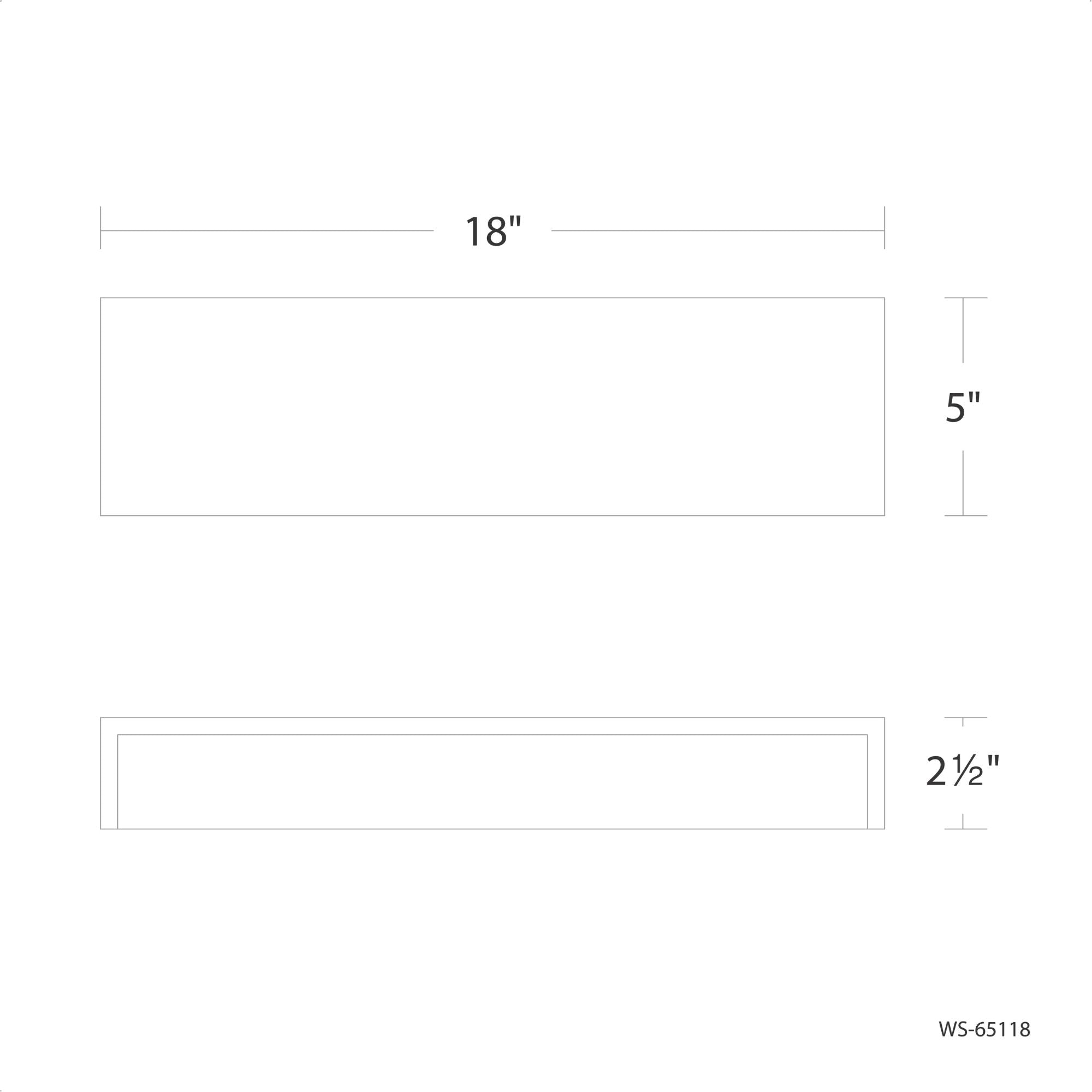 Museo 18 in. LED Bath Bar 1140 Lumens 3000K White finish