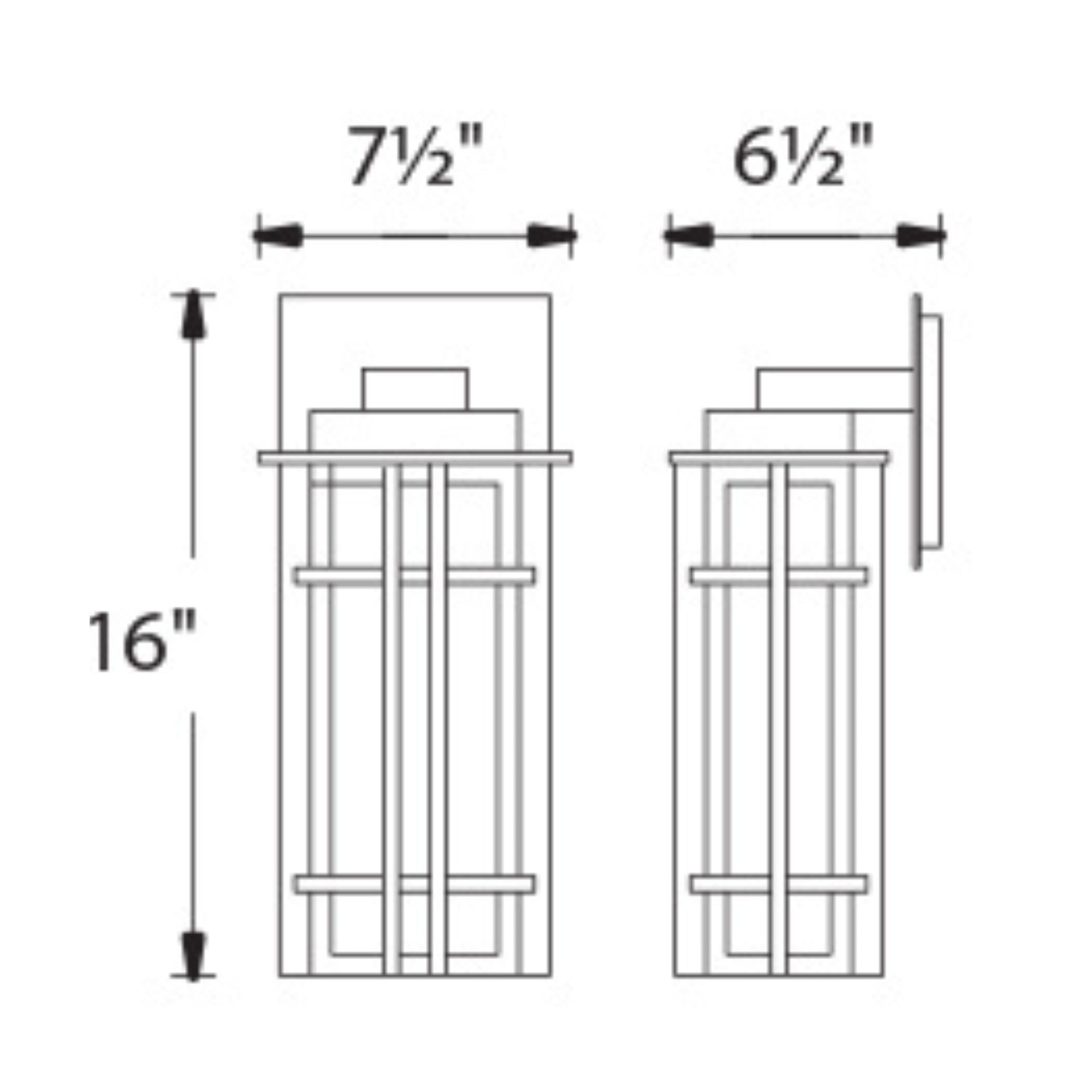 Nest 16 in. LED Outdoor Wall Sconce 280 Lumens 3000K Bronze Finish