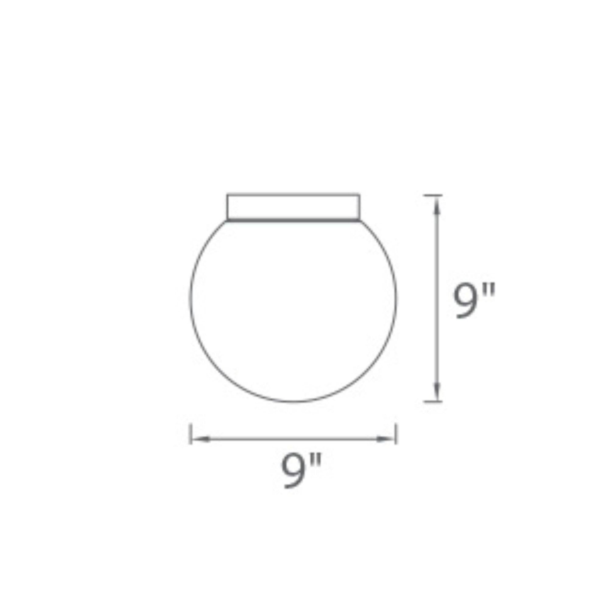Niveous 9 in. LED Flush Mount Light White Finish