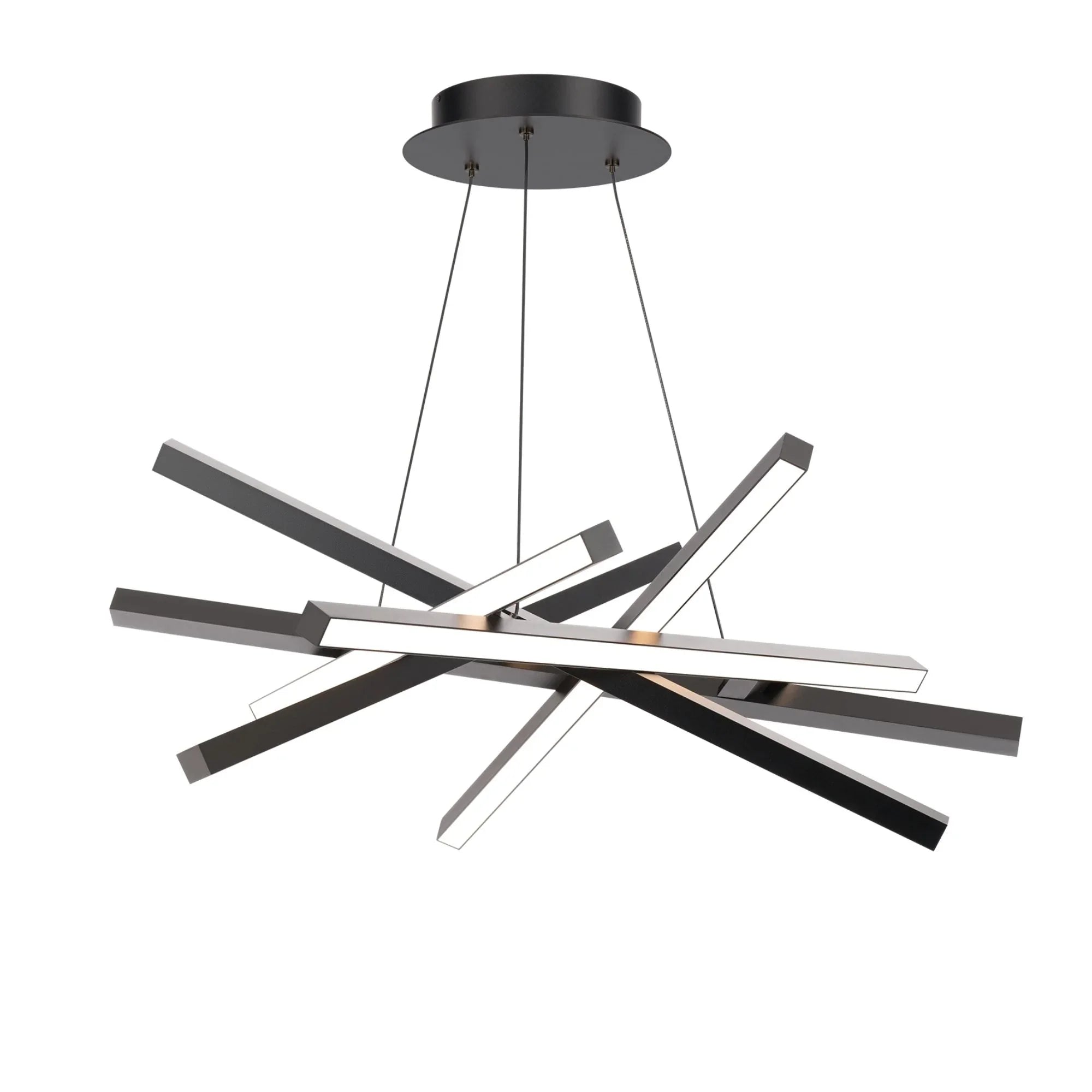 Parallax 32" LED Chandelier, Black Finish - Bees Lighting