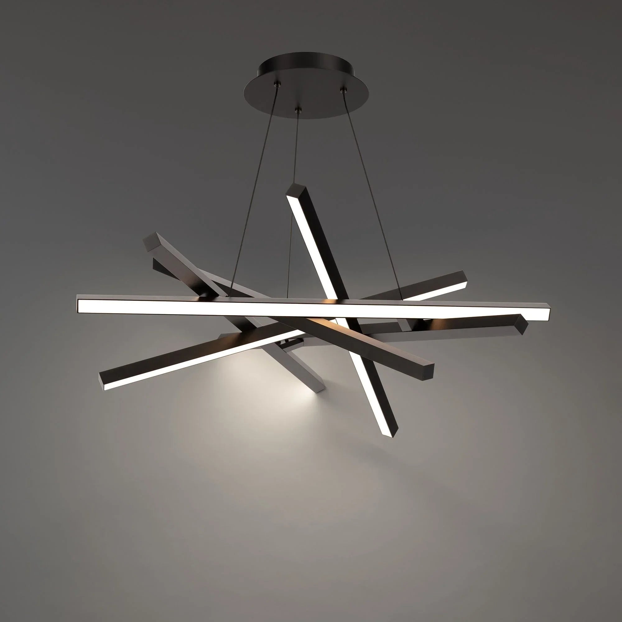 Parallax 32" LED Chandelier, Black Finish - Bees Lighting