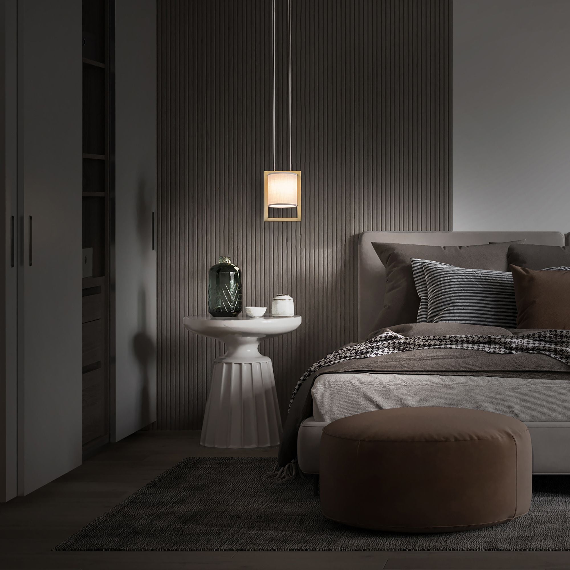 Park Avenue 9 in. Mini Pendant Light Brass finish