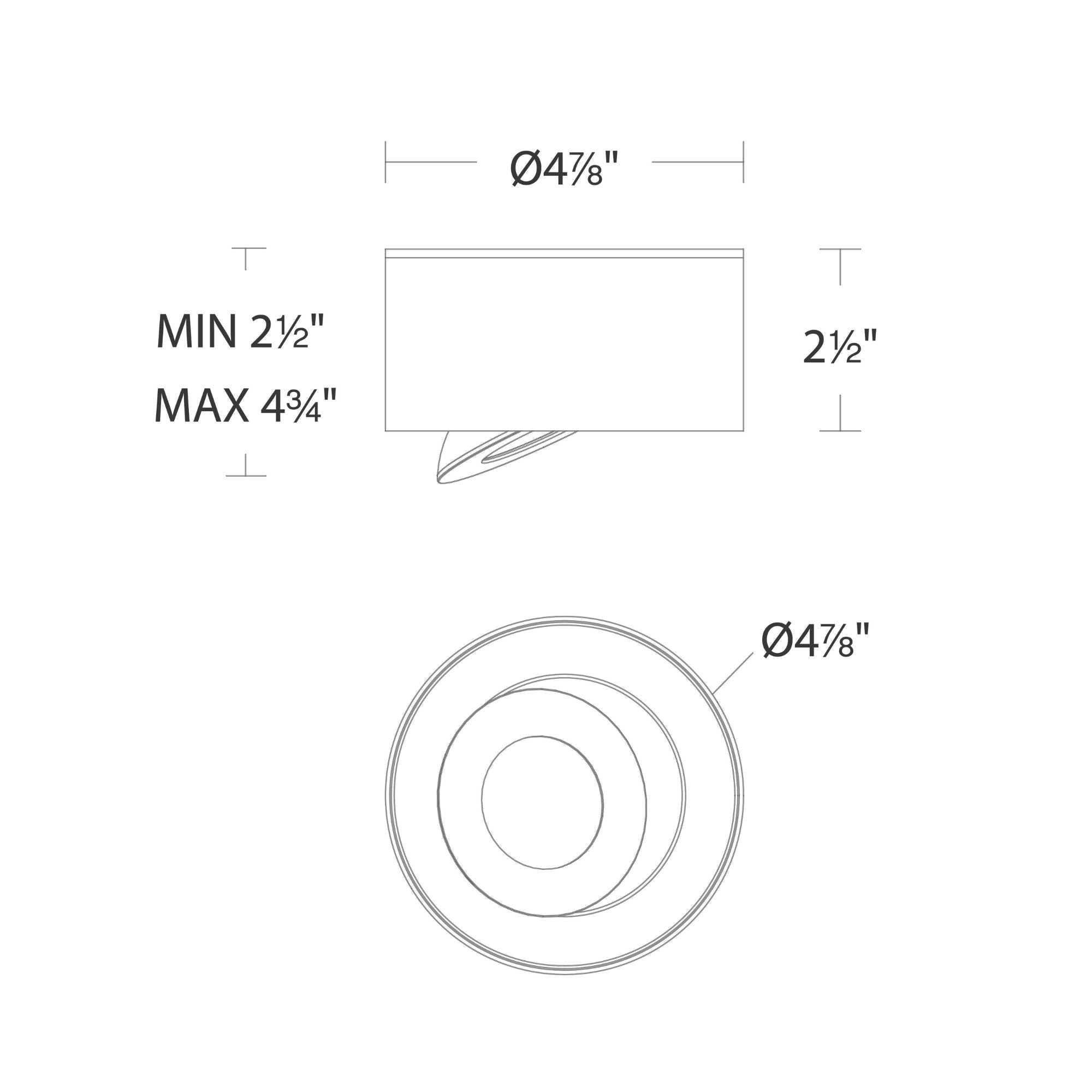 PEEK 5 in. LED Outdoor Flush Mount 3000K Black finish
