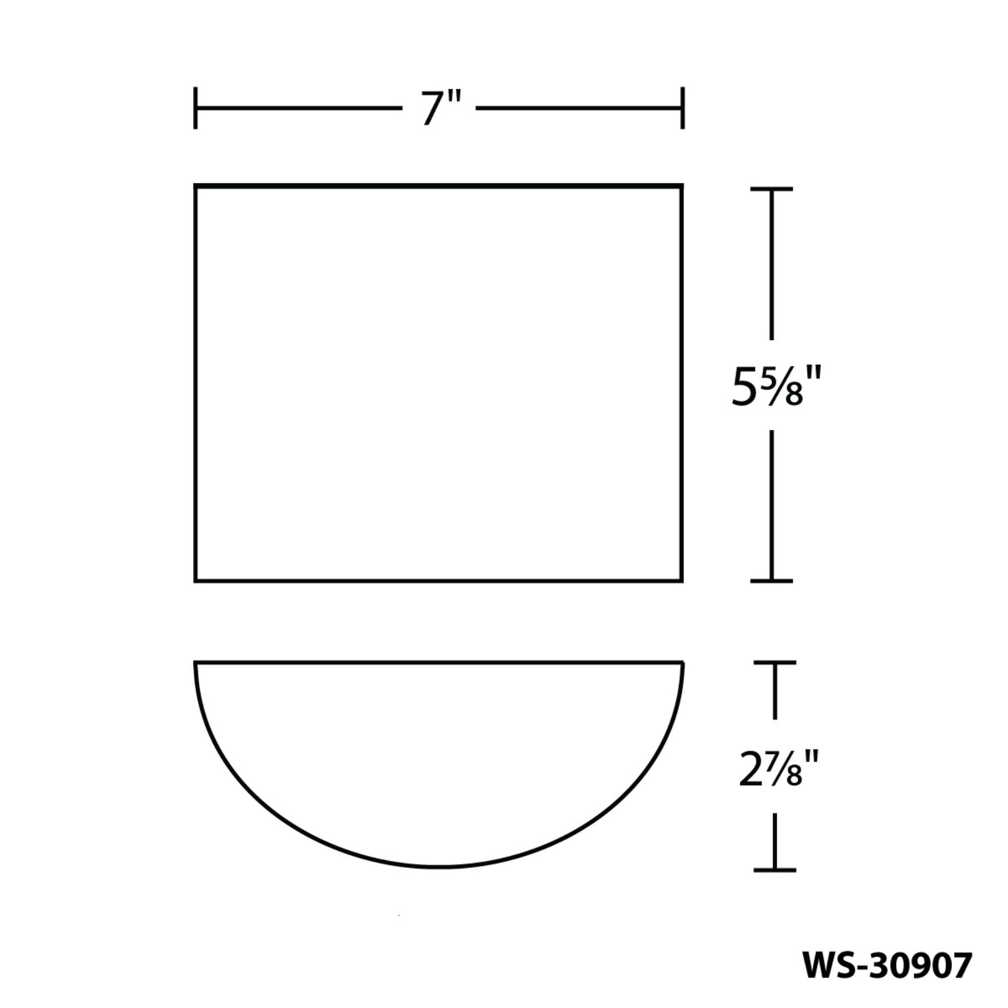 Pocket 7 In LED Wall Light 3000K Black Finish