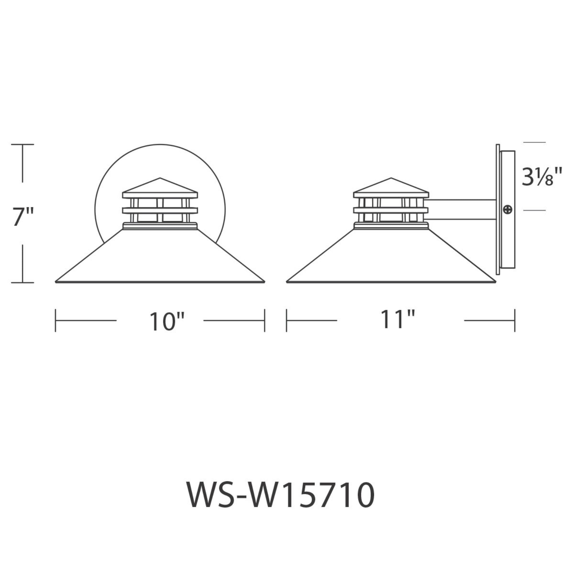 Sodor 10 In LED Outdoor Outdoor Wall Sconce Bronze Finish