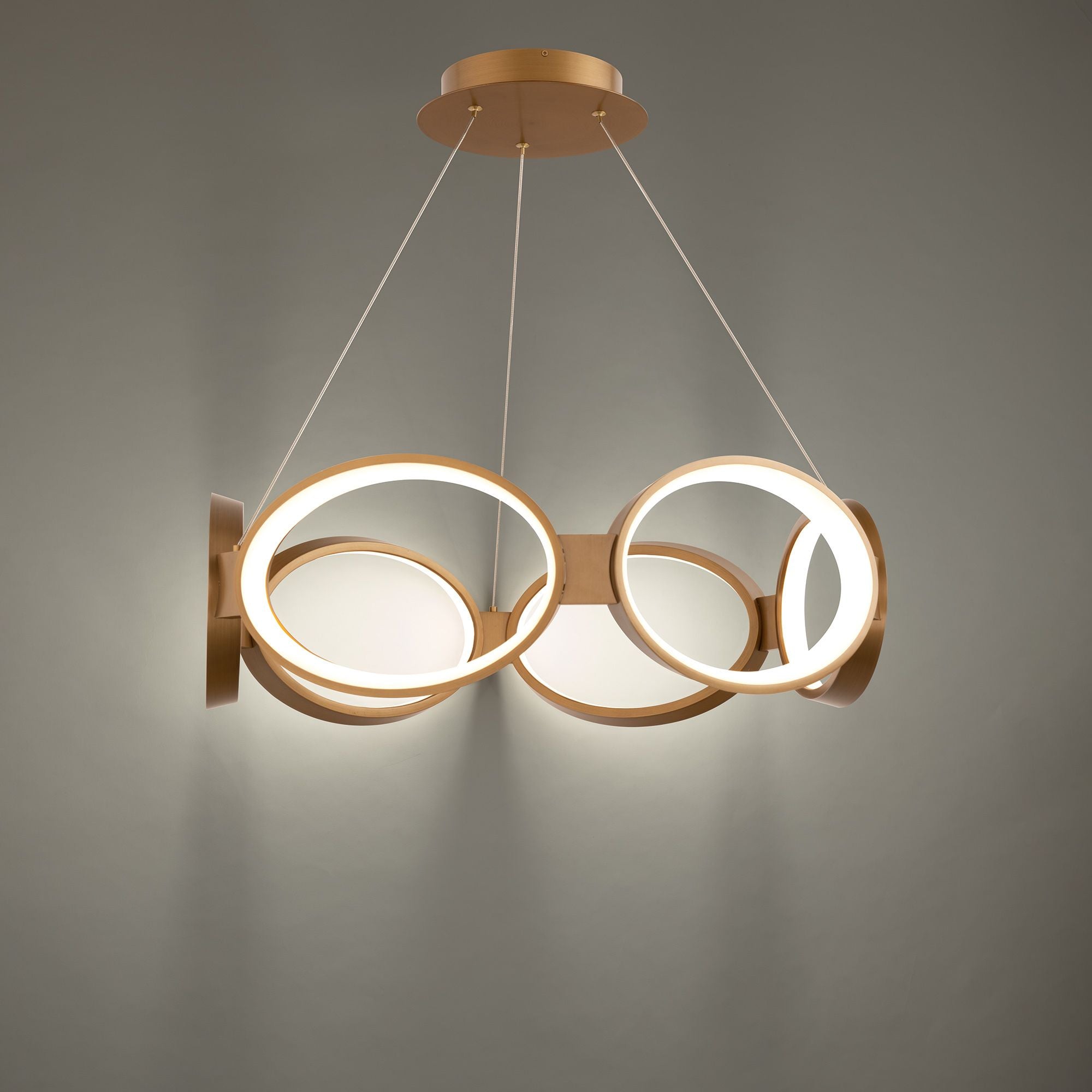 Solitaire 24 in. LED Pendant Light Brass finish