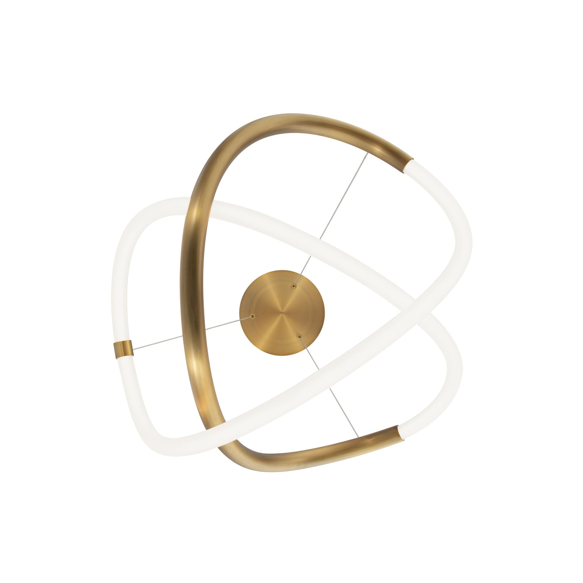 Solo 22 in. LED Pendant Light, Aged Brass