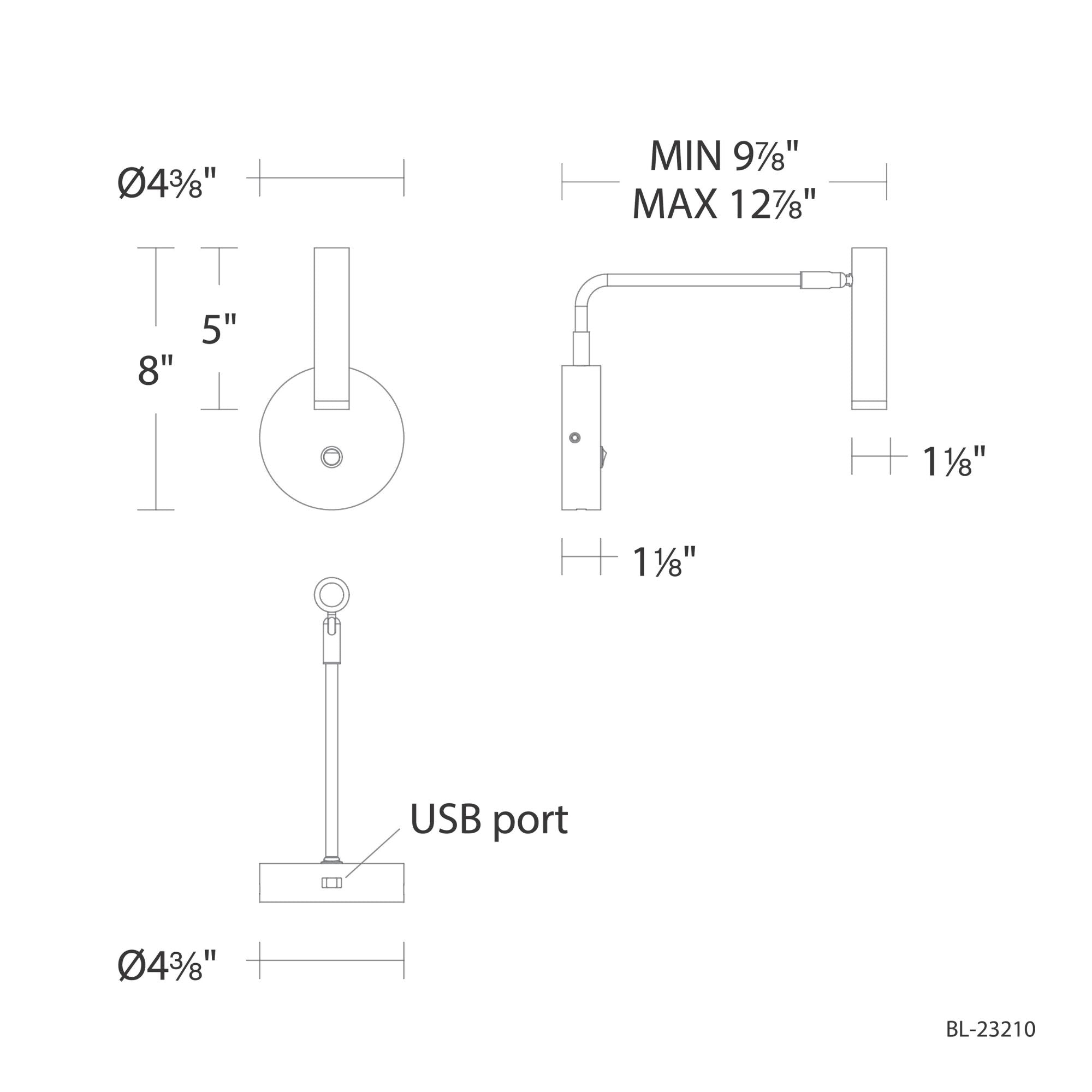 Sprig 10 in. LED Swing Arm Wall Sconce 3000K White finish