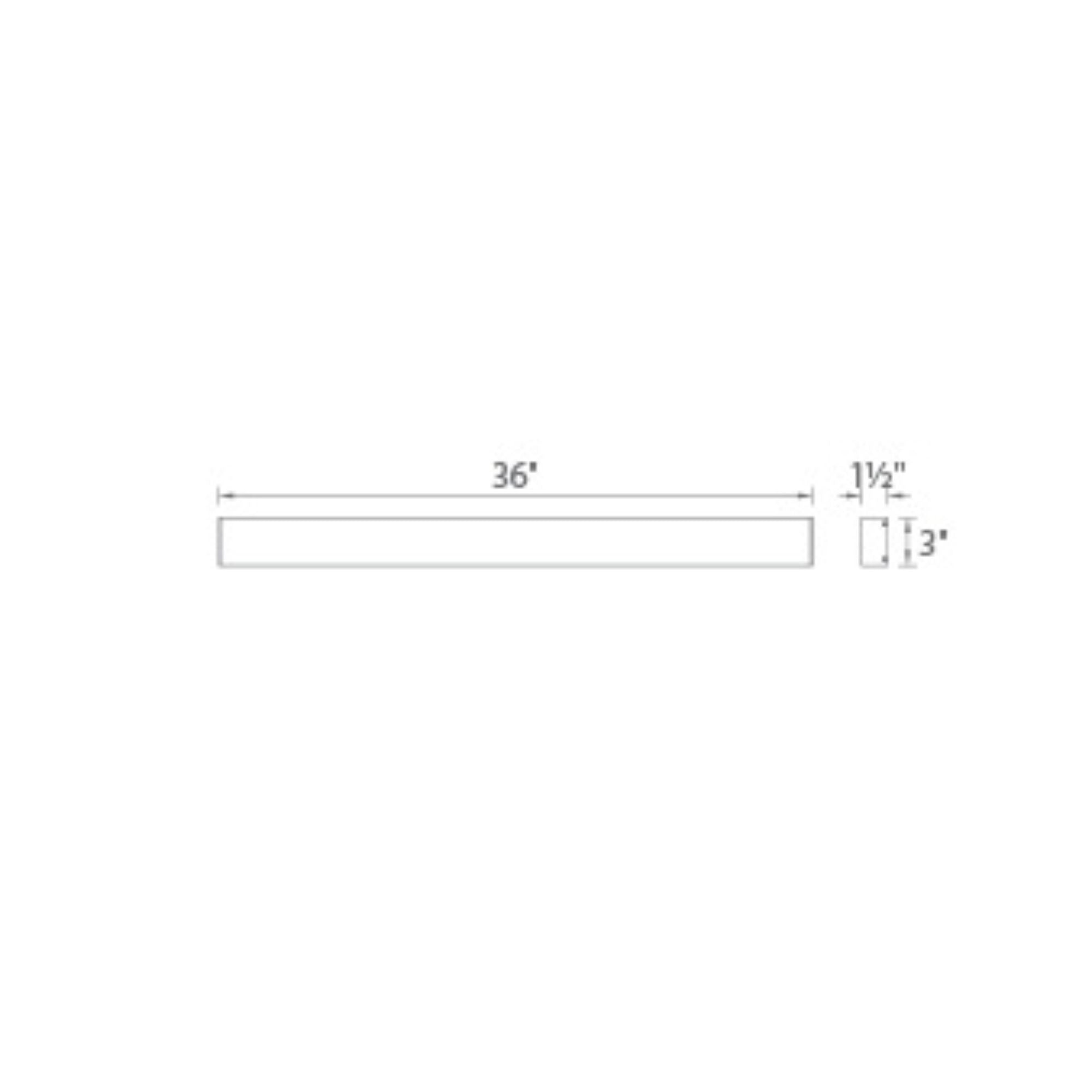 Strip 36 in. LED Bath Bar 2330 Lumens 3000K Aluminum Finish