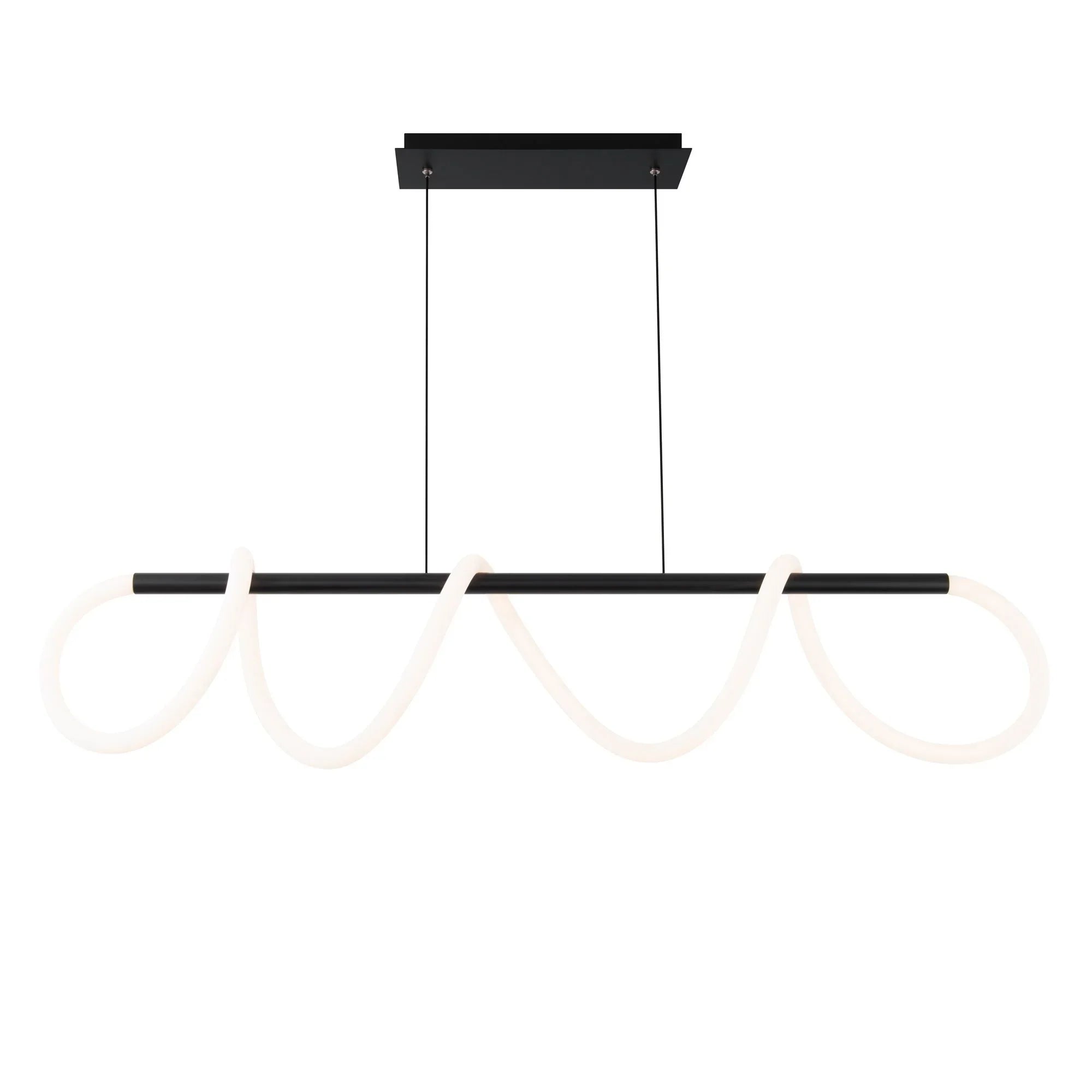 Tightrope 46" LED Linear Pendant, Black Finish - Bees Lighting