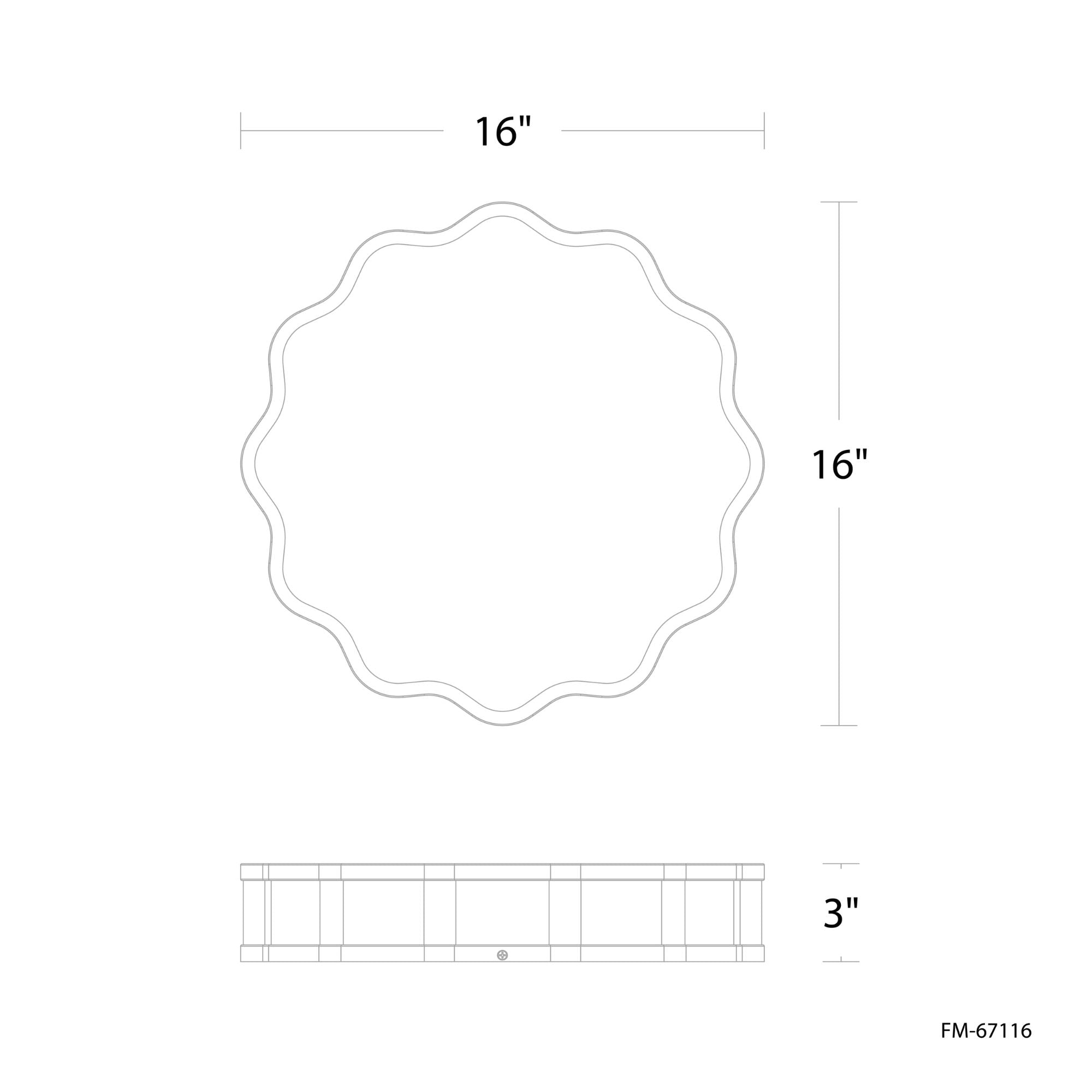 Vaughan 16 in. LED Flush Mount Light Nickel Finish