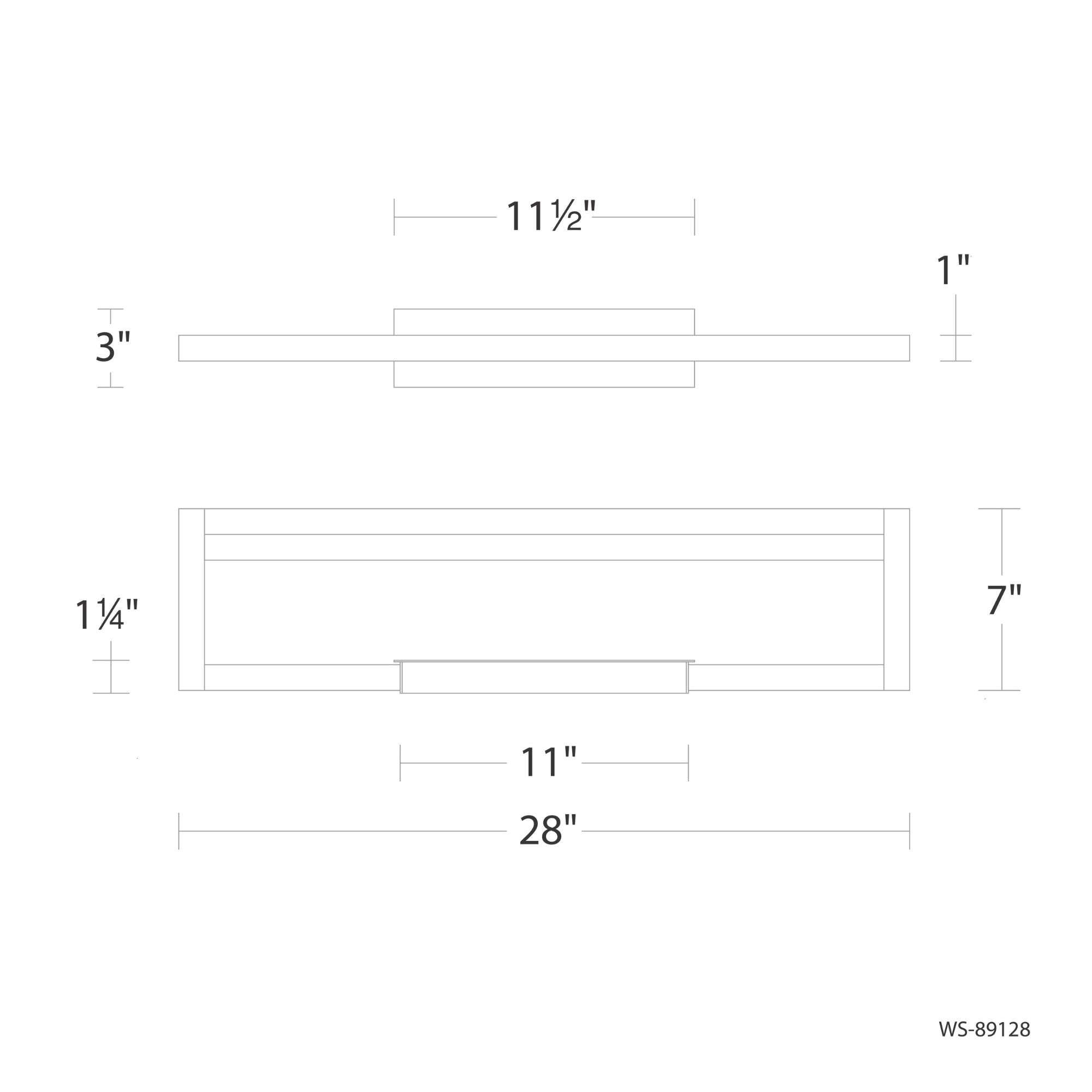 View 28 in. LED Bath Bar 613 Lumens 3000K Black finish