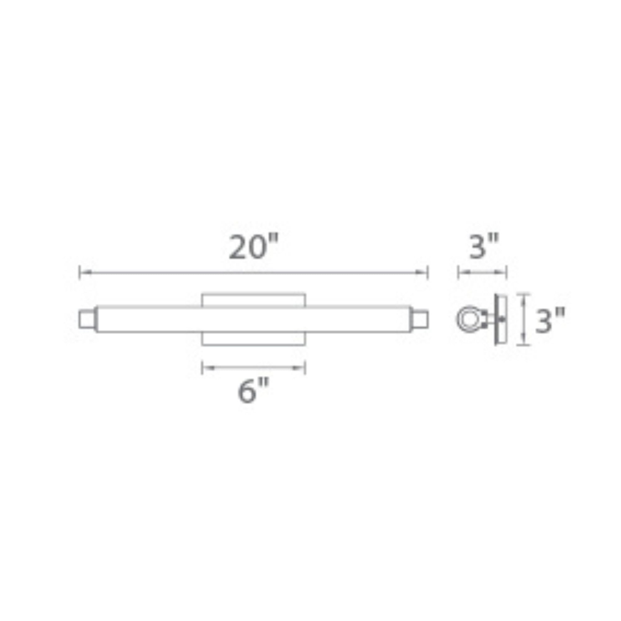 Vista 20 in. LED Bath Bar 1190 Lumens 3000K Aluminum Finish