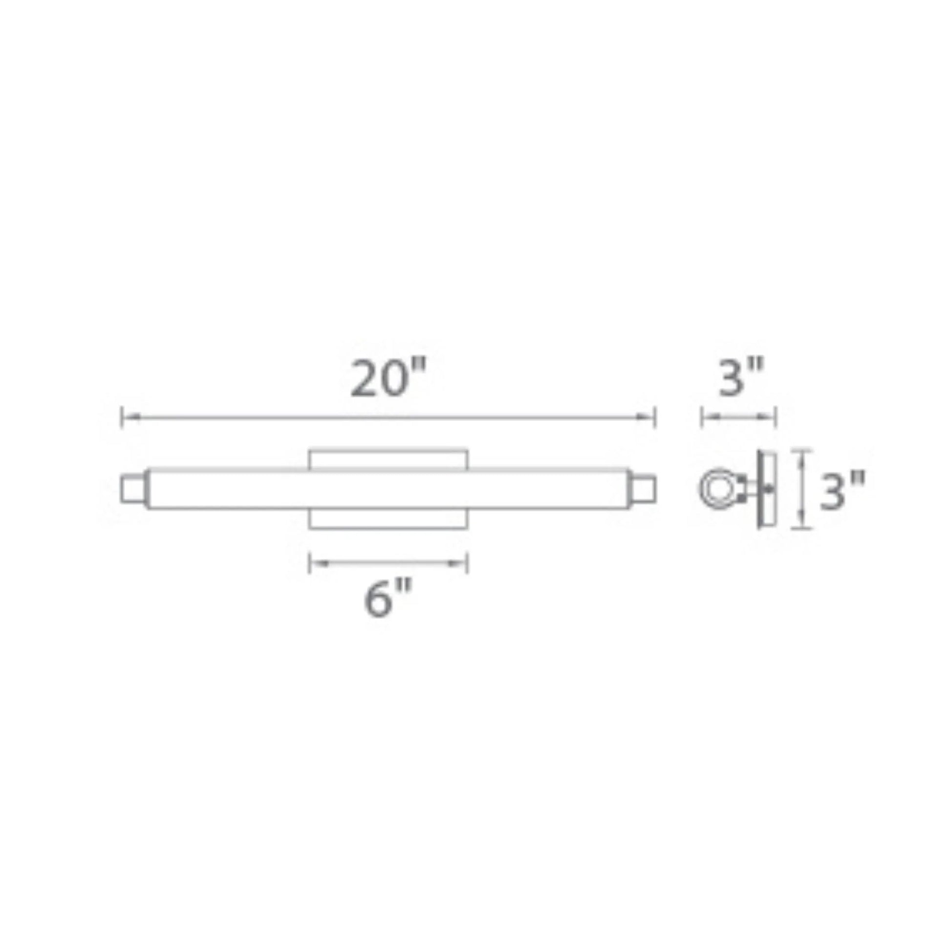 Vista 20" LED Bathroom Vanity, Chrome Finish - Bees Lighting