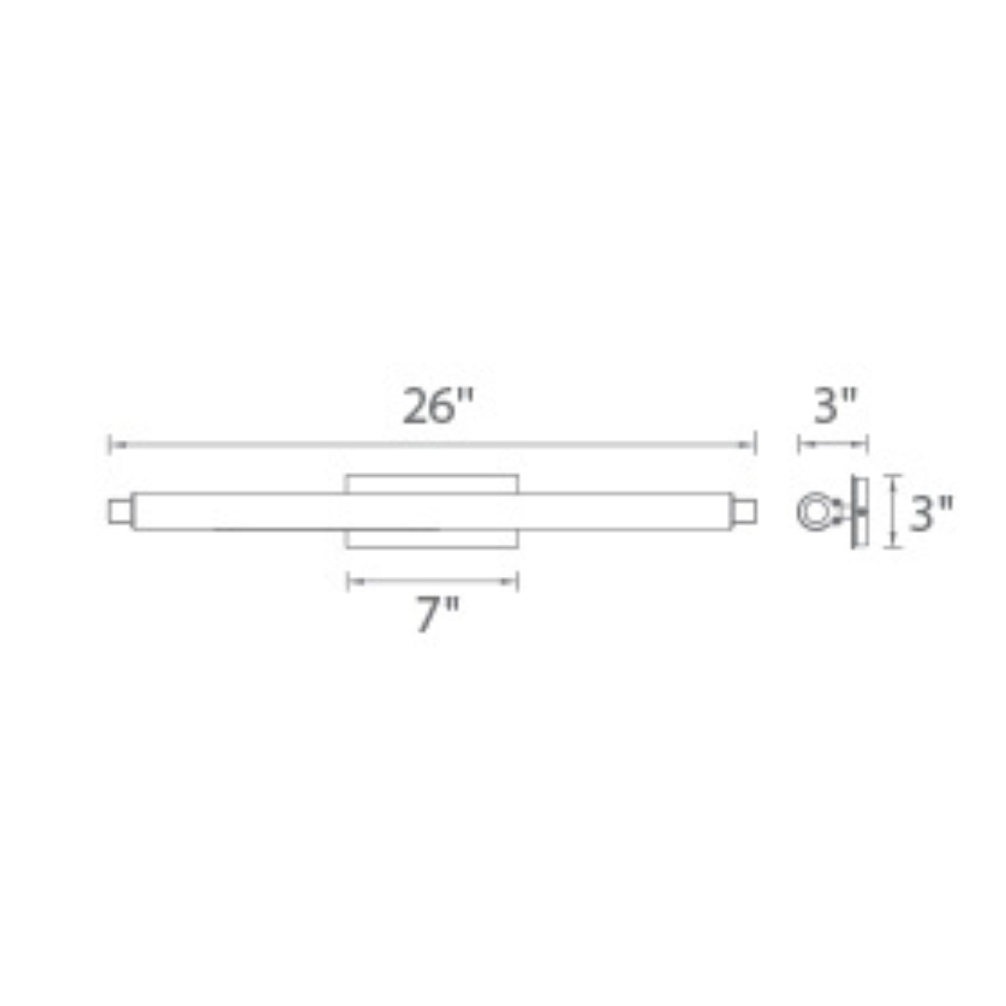 Vista 26 in. LED Bath Bar 1500 Lumens 3000K Aluminum Finish
