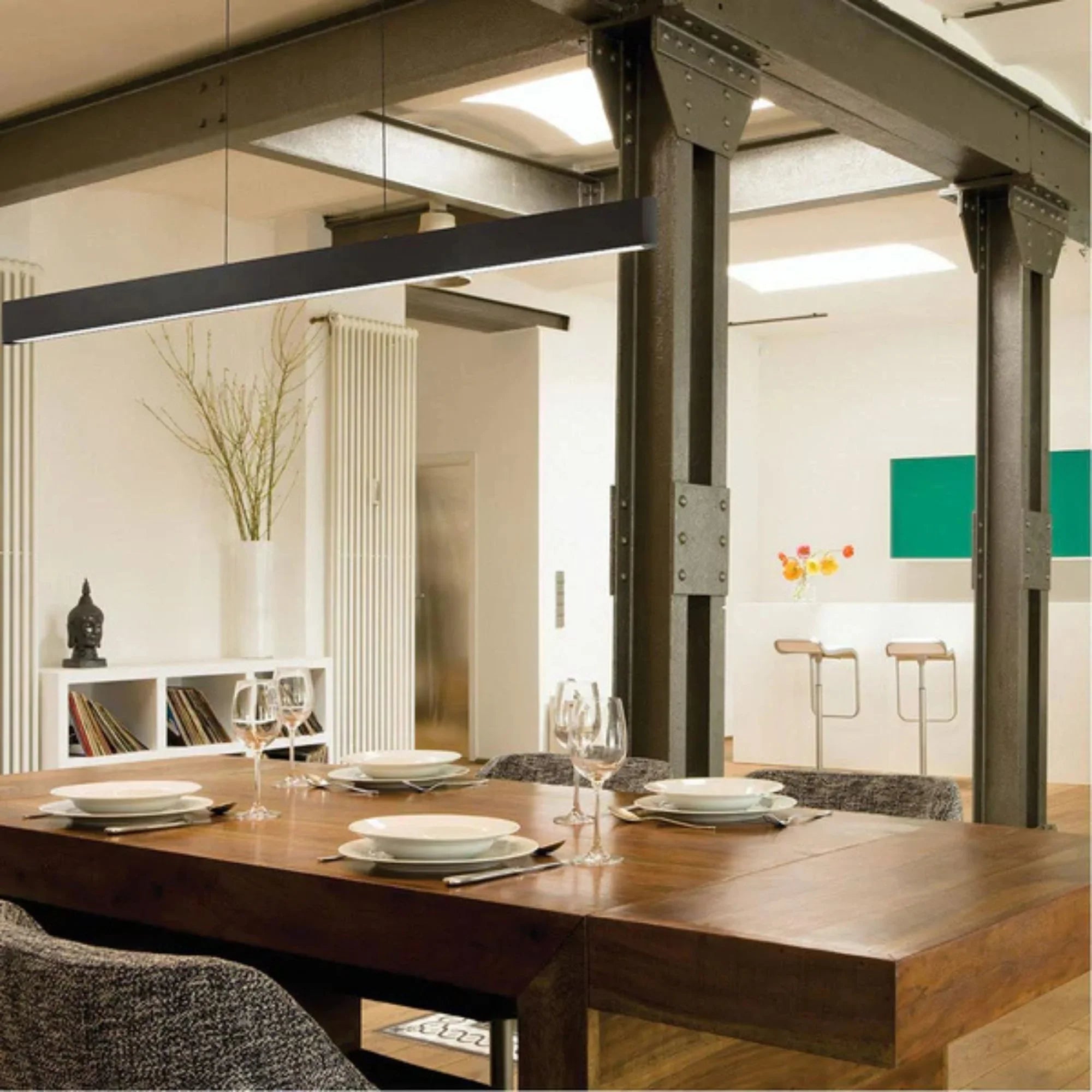 Volo 75" LED Pendant, Brushed Black Finish - Bees Lighting