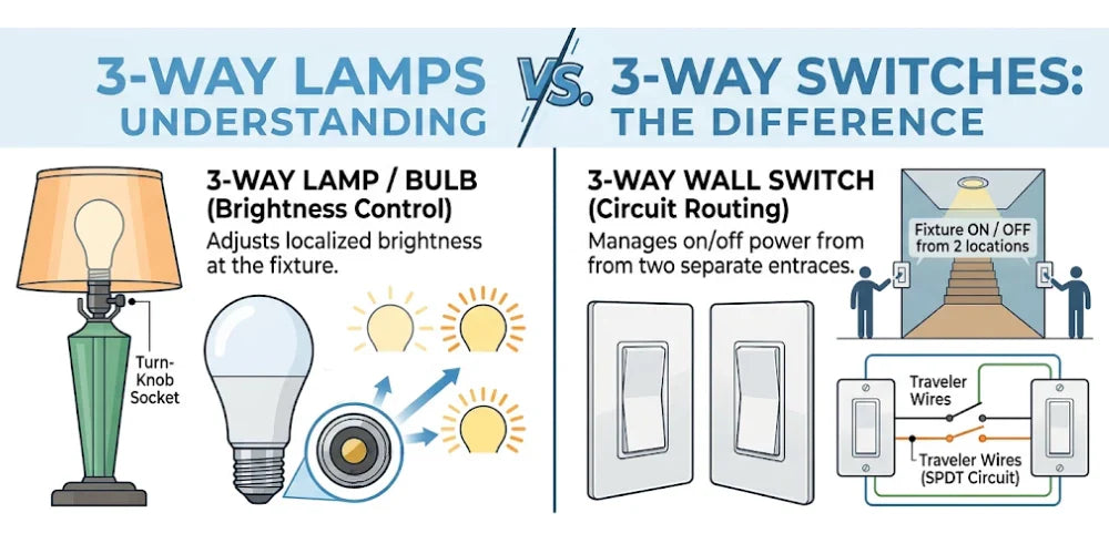 3-Way Lamps vs. 3-Way Switches: Understanding the Difference