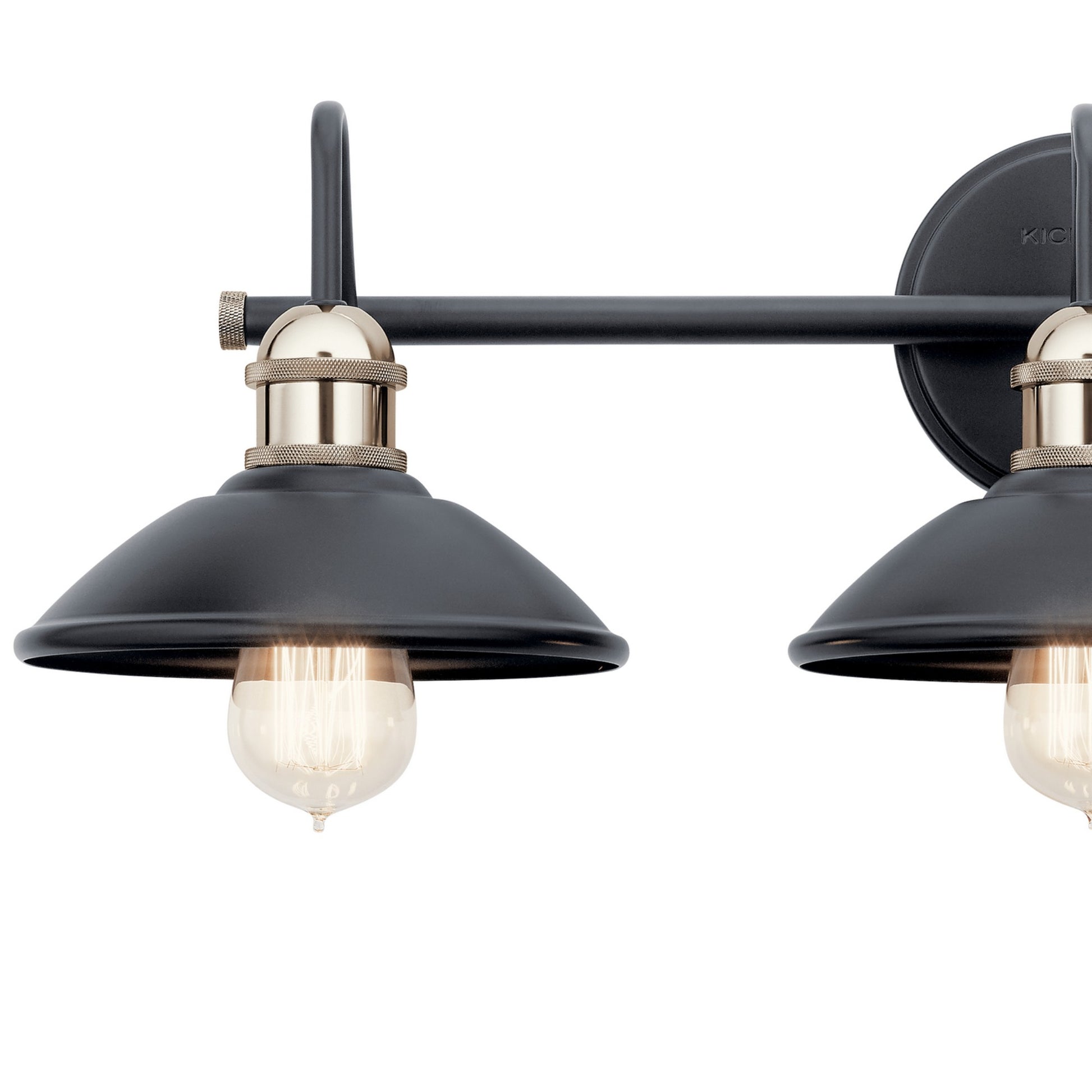 Clyde 26" 3-Light Bath Vanity Light, Black Finish - Bees Lighting