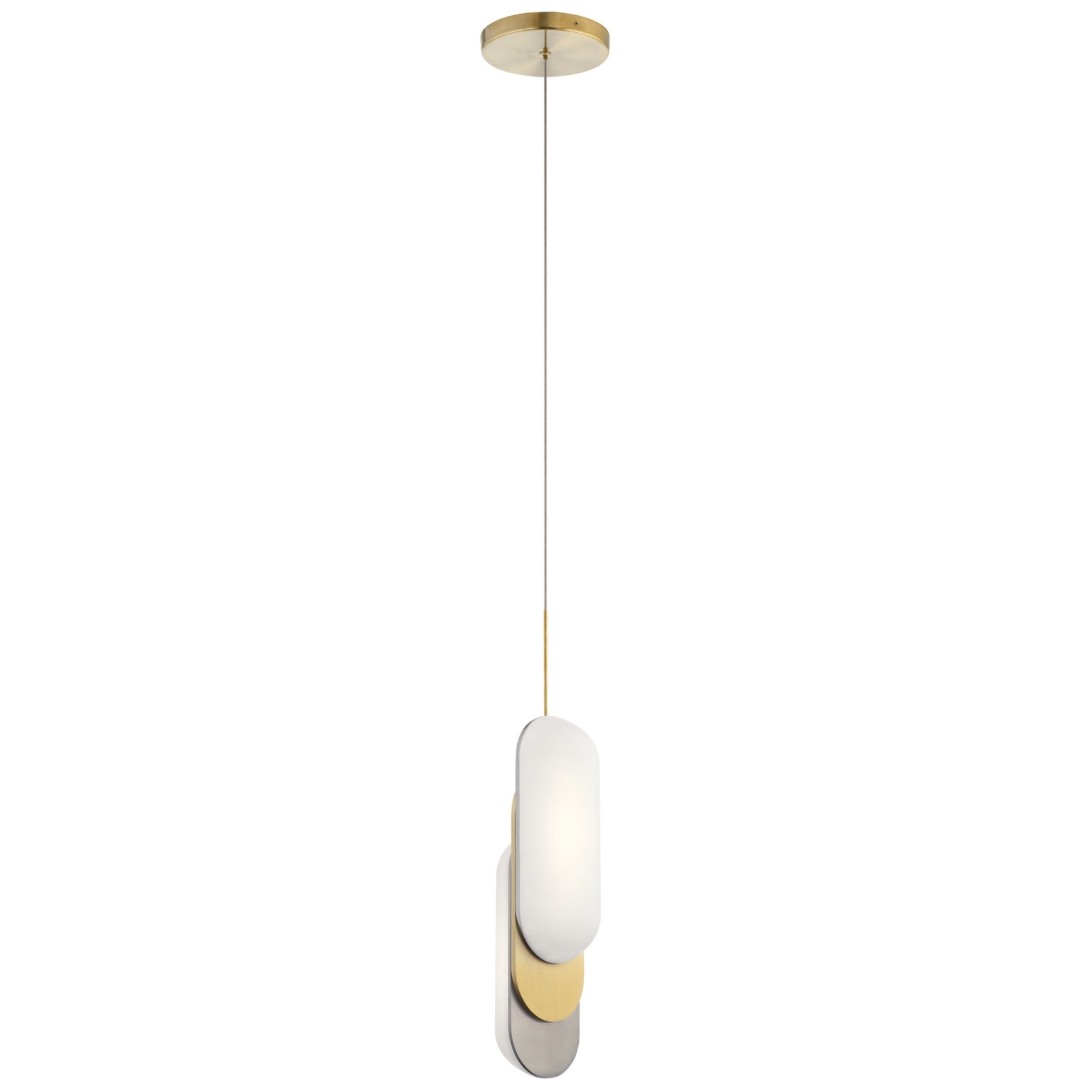 Shima 6 in. 2 Lights LED Pendant Light Gold Finish - Bees Lighting