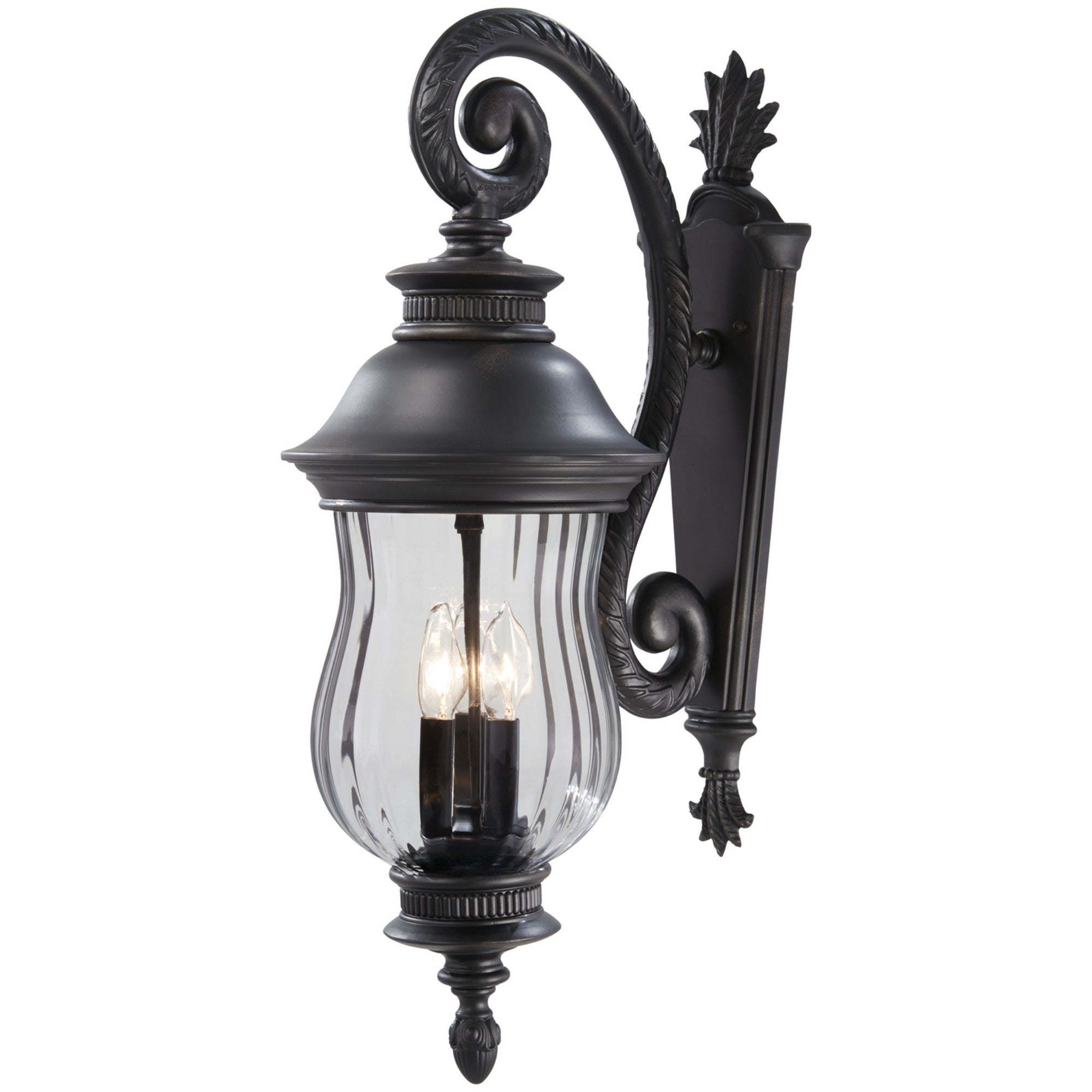 Newport 28" 3-Light Outdoor Wall Mount, Heritage Finish - Bees Lighting