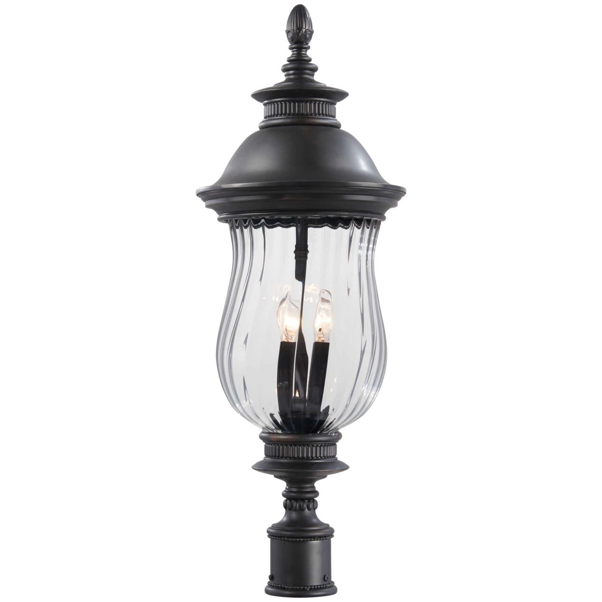 Newport 33" 4-Light Outdoor Post Mount, Heritage Finish - Bees Lighting